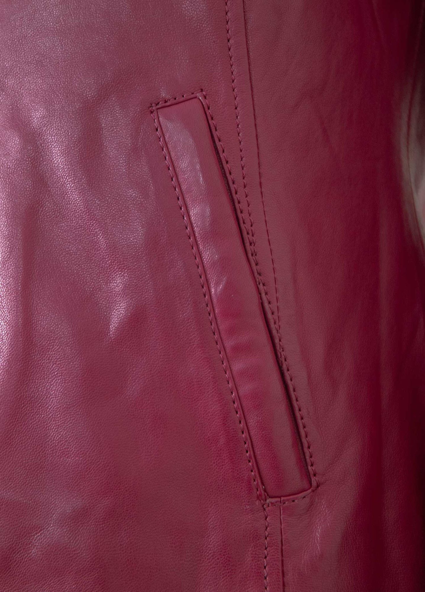 Jilani Lederjacke Elodi Jilani - Damen Lederjacke Lammnappa purple – Bild 4 von 5