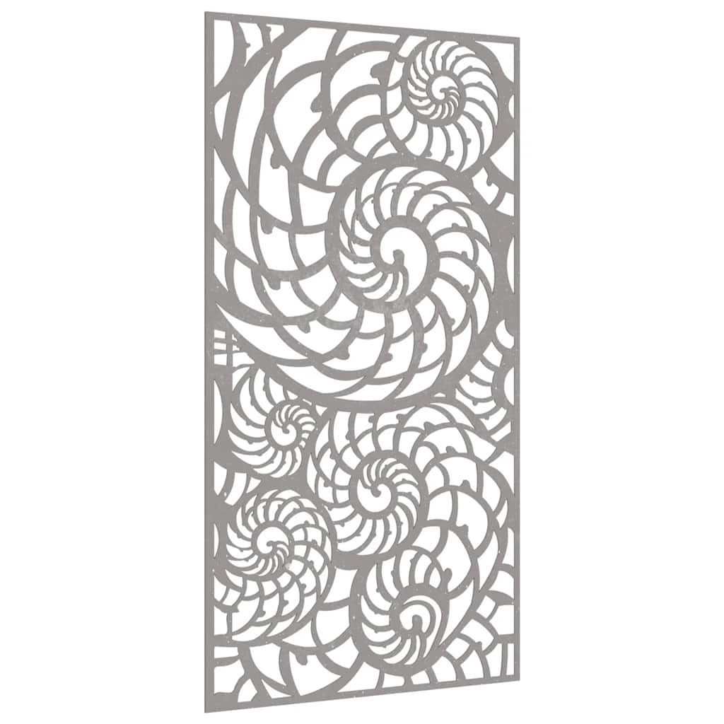vidaXL Wandbild Garten-Wanddeko 105x55 cm Cortenstahl Muschel-Design, (1 St)