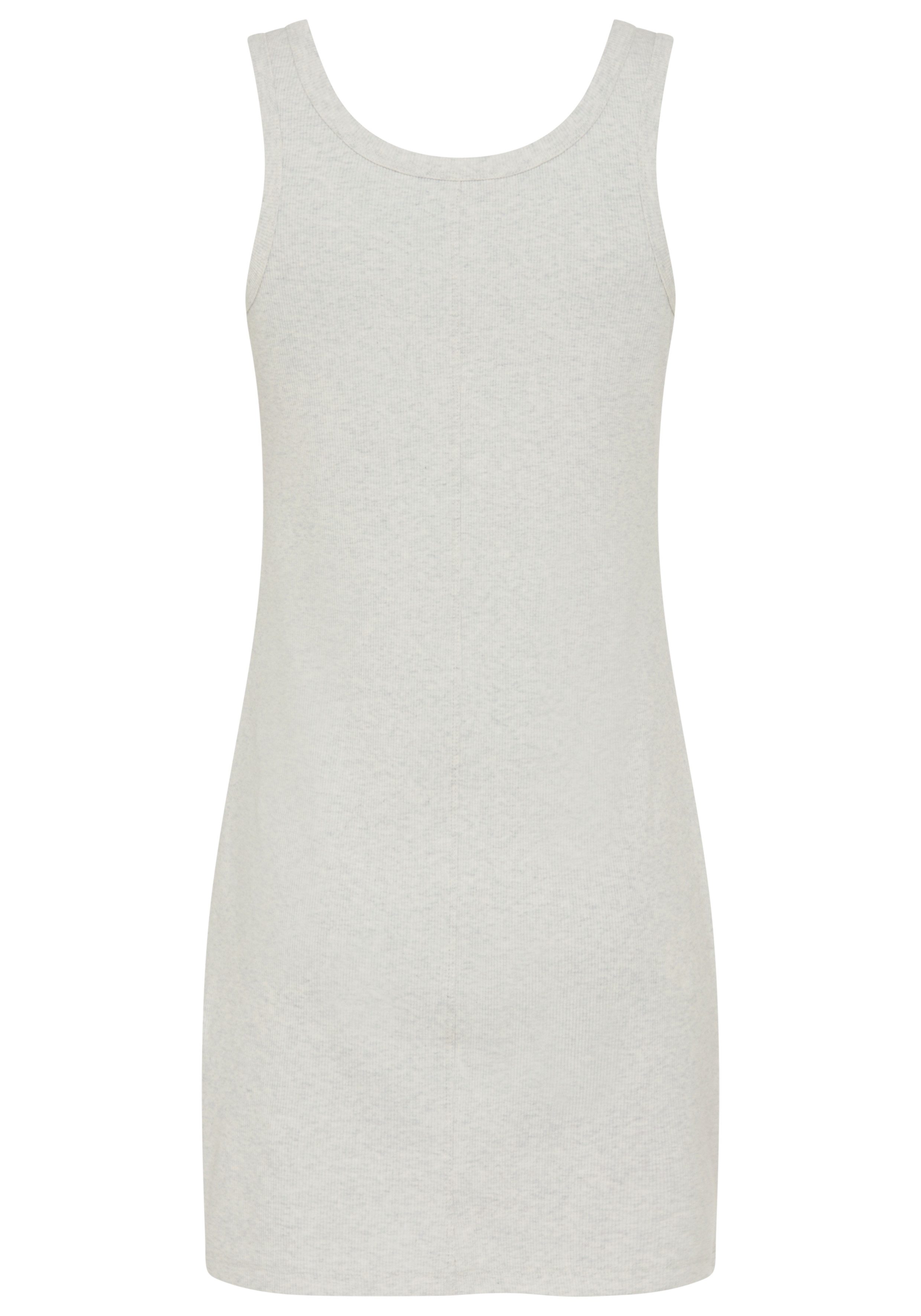 Calvin Klein Jeans Minikleid WOVEN LABEL BABY RIB MINI Figurbetonte Passform mit Rundhalsausschnitt