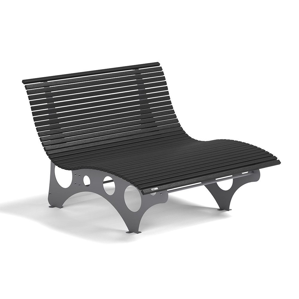 HOME DELUXE Doppelliege WPC Wellenliege NIRA - 50,5 /105 x 148 x 152 cm, 50 günstig online kaufen