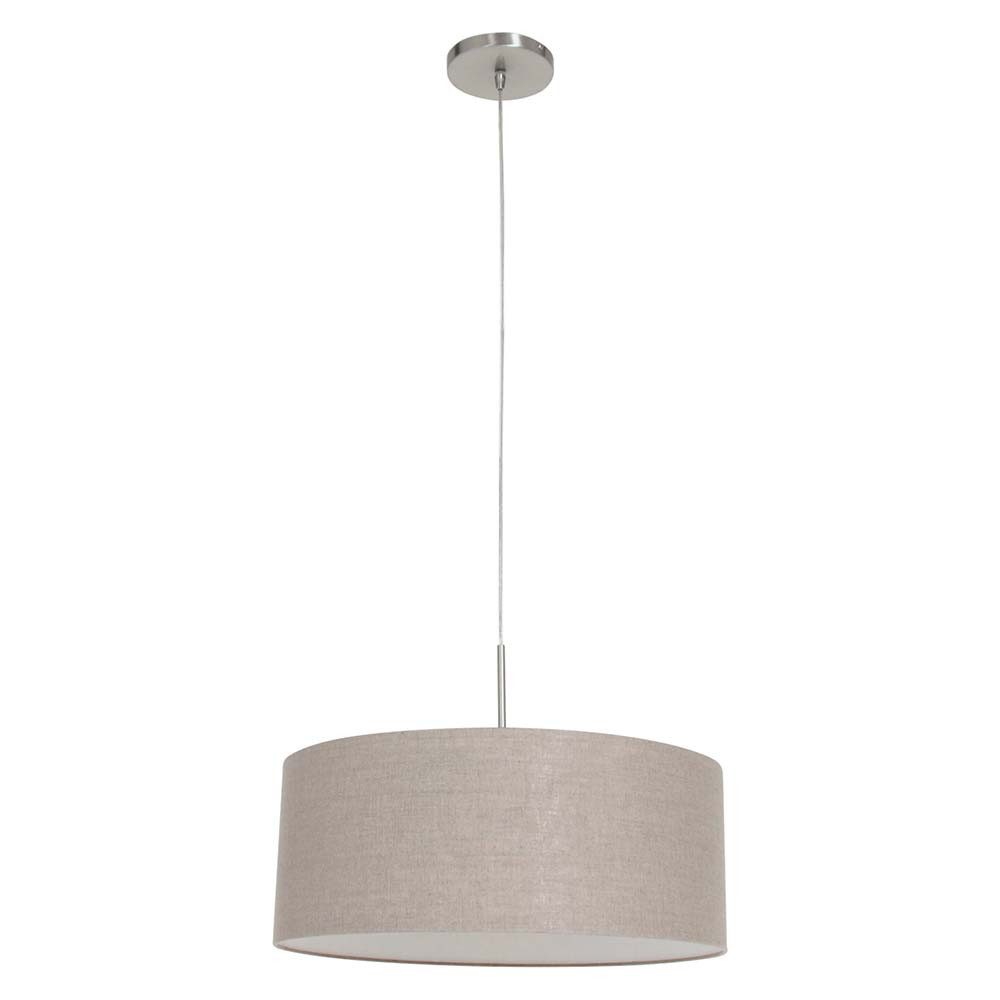 Steinhauer LIGHTING Deckenleuchte, Leuchtmittel nicht inklusive, Esszimmerleuchte Hängelampe Pendelleuchte Leinen grau stahl