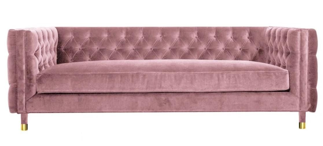 JVmoebel Chesterfield-Sofa Rosa Chesterfield Sofa XXL 4-Sitzer Textil Couch Kreativ Neu, 1 Teile, Made in Europe