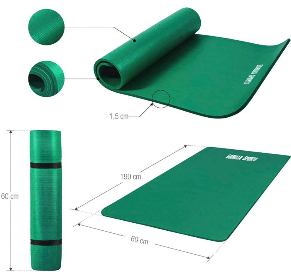 GORILLA Yogamatte SPORTS grün Yogamatte