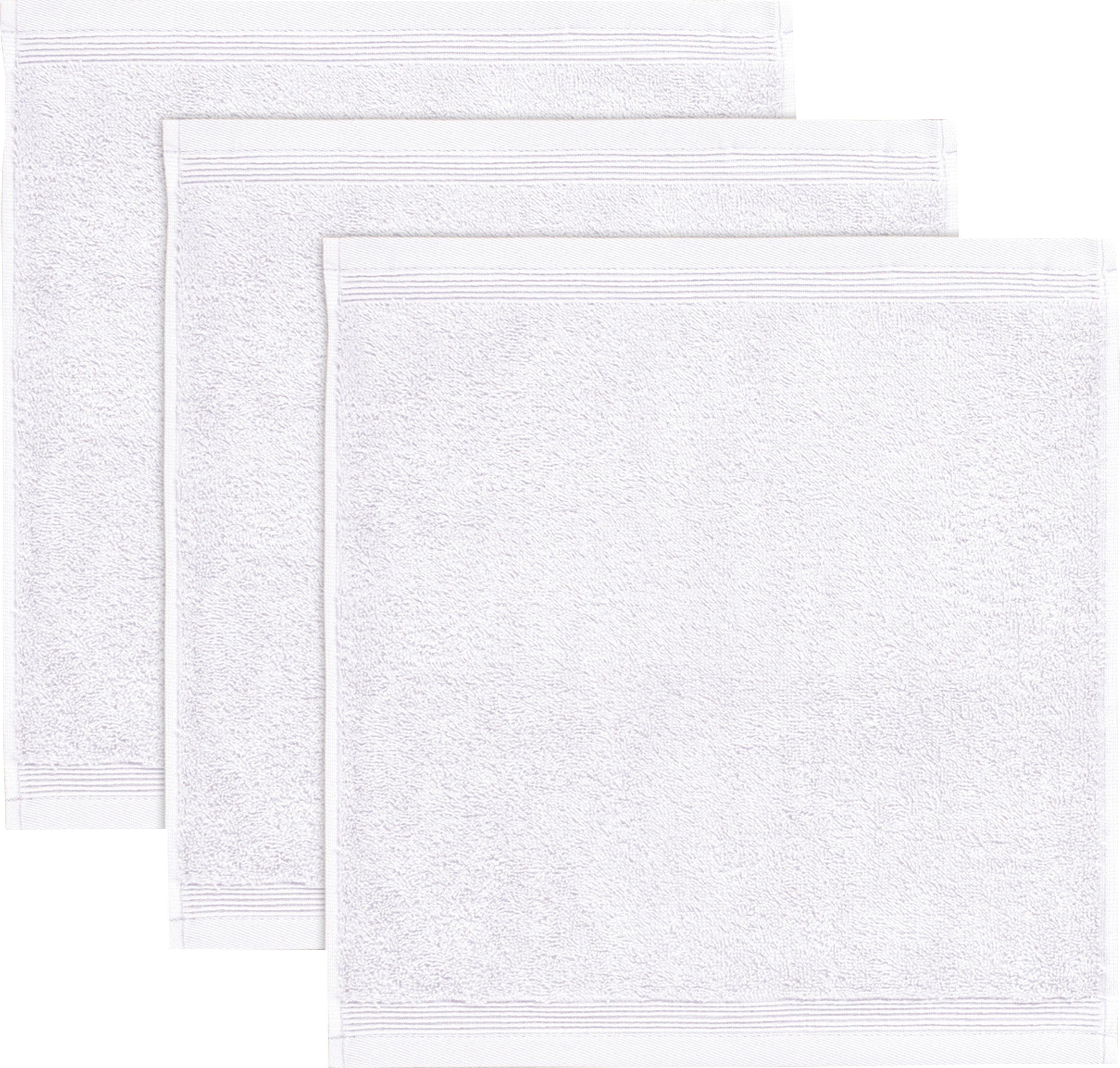 Möve Seiftuch Superwuschel, (Set, 3-St), Seiftuch Set mit Bordüre, 100% Premium Cotton Baumwolle, weich