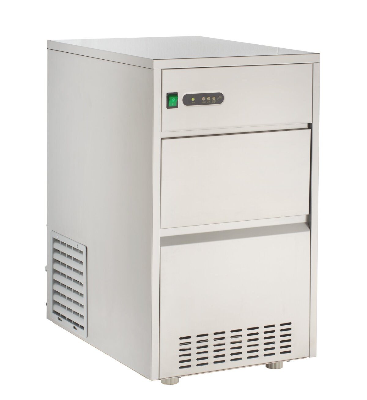 GastroHero Elektrischer Eiswürfelbereiter Eiswürfelbereiter 50 kg/24h Hohlkegel Eiswürfelmaschine Bar, 3,2 Liter Wassertank, ohne Festwasseranschluss nutzbar, luftgekühlt
