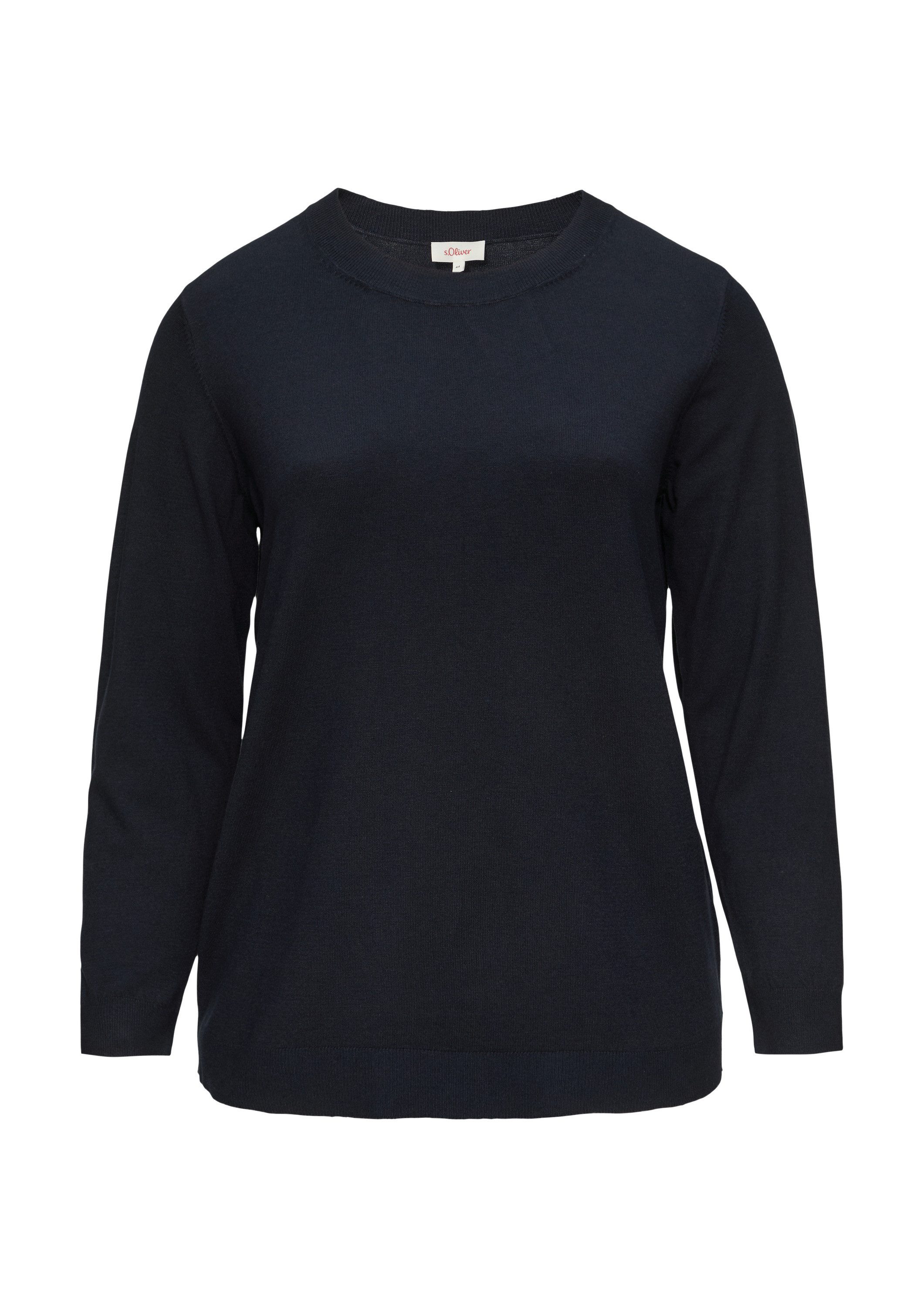 s.Oliver Longpullover Strickpullover Strickpullover mit Rundhalsausschnitt günstig online kaufen