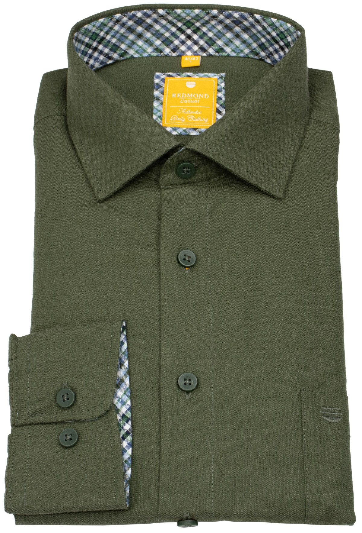 Redmond Langarmhemd leicht tailliert Kentkragen günstig online kaufen