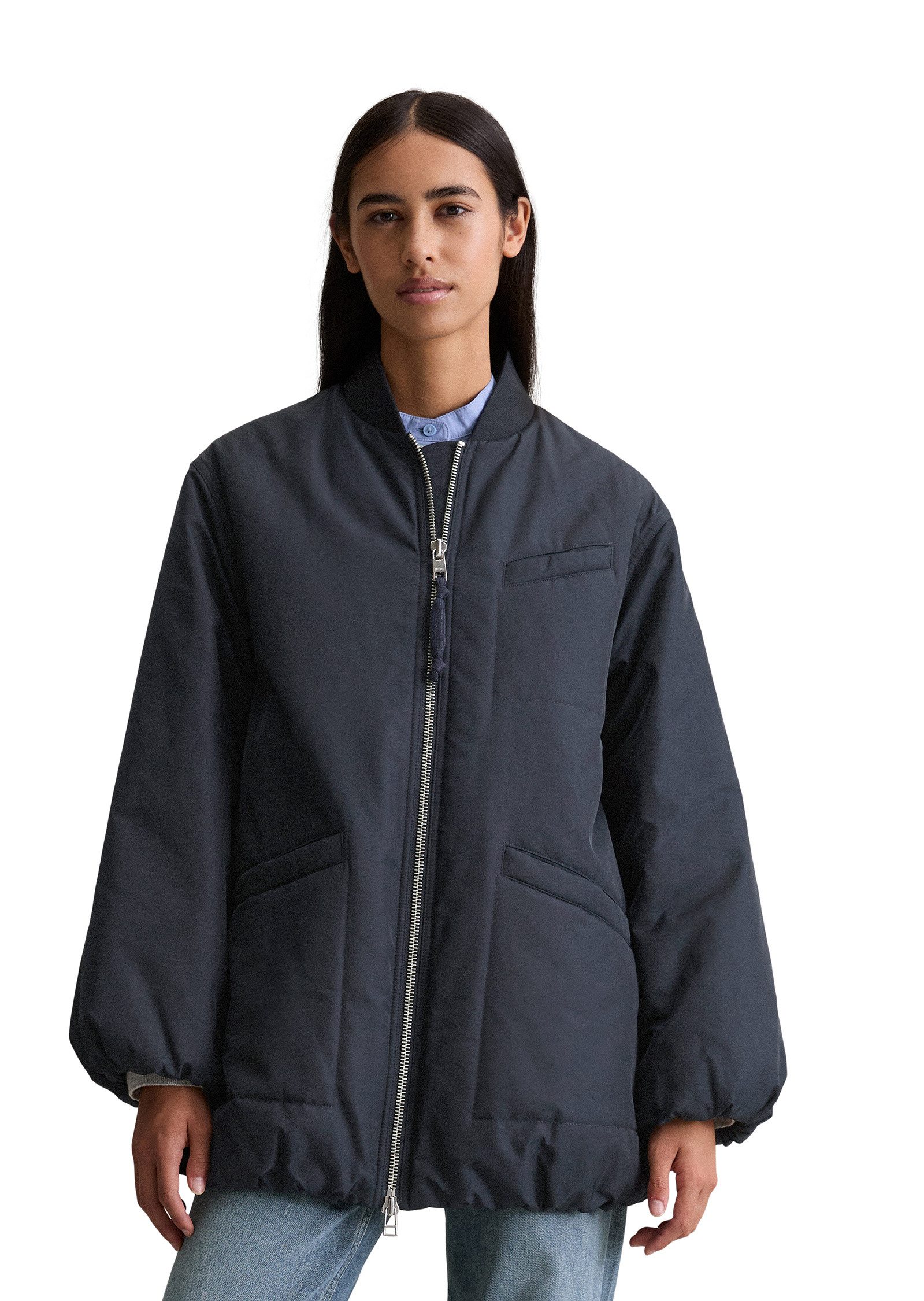 Marc O'Polo DENIM Kurzmantel aus recyceltem Polyester