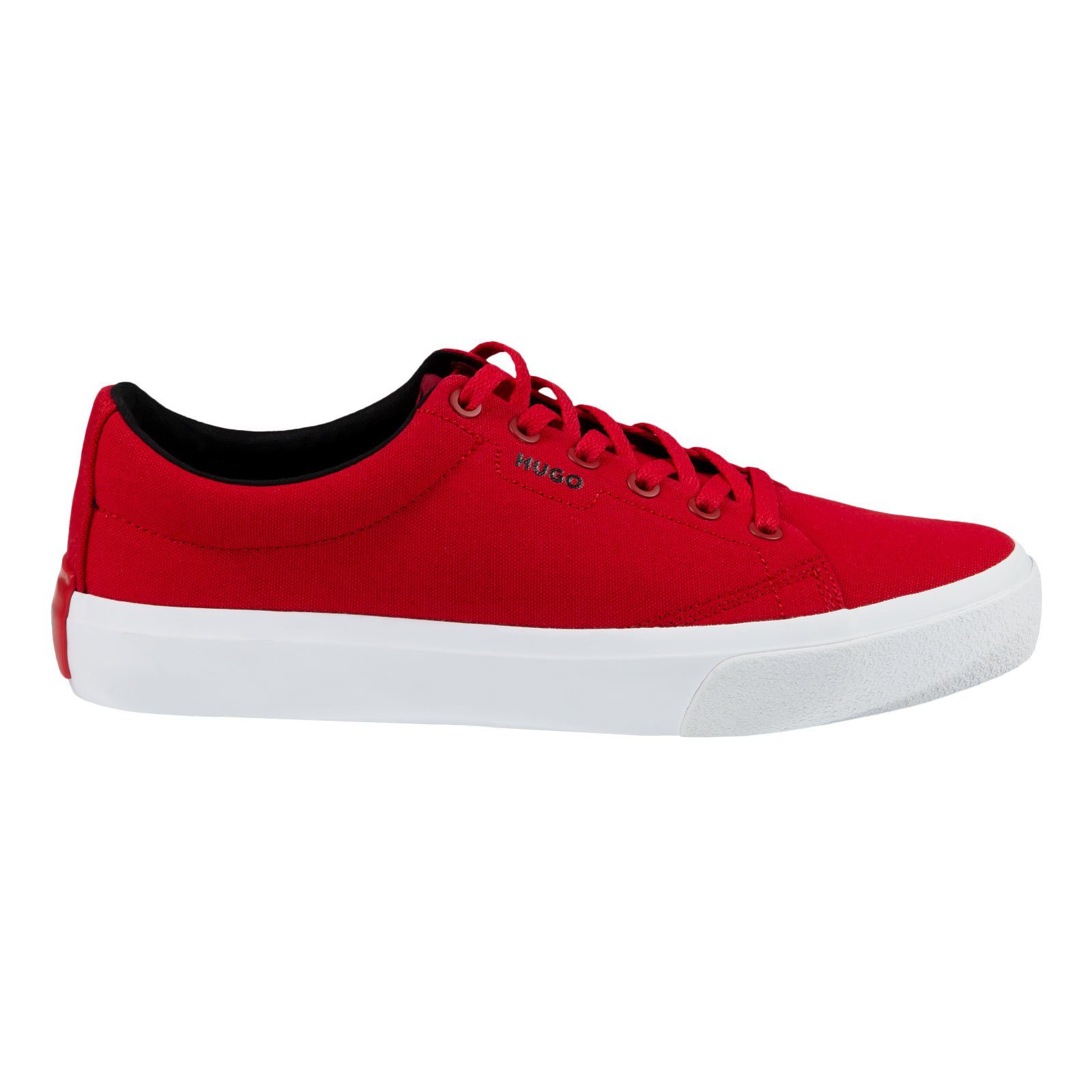 rotem DyerH Sneaker HUGO Tenn mit medium red Logo-Patch an Ferse der 610 cv