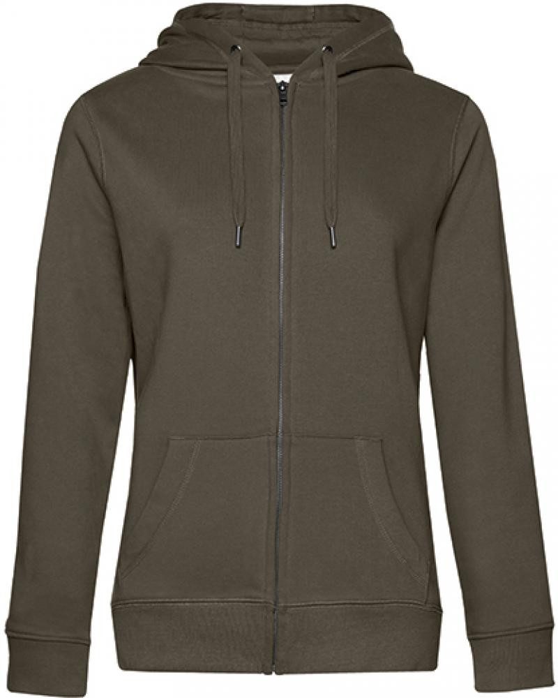 B&C Kapuzensweatjacke QUEEN Zipped Hood Jacket /Women, gekämmte Baumwolle