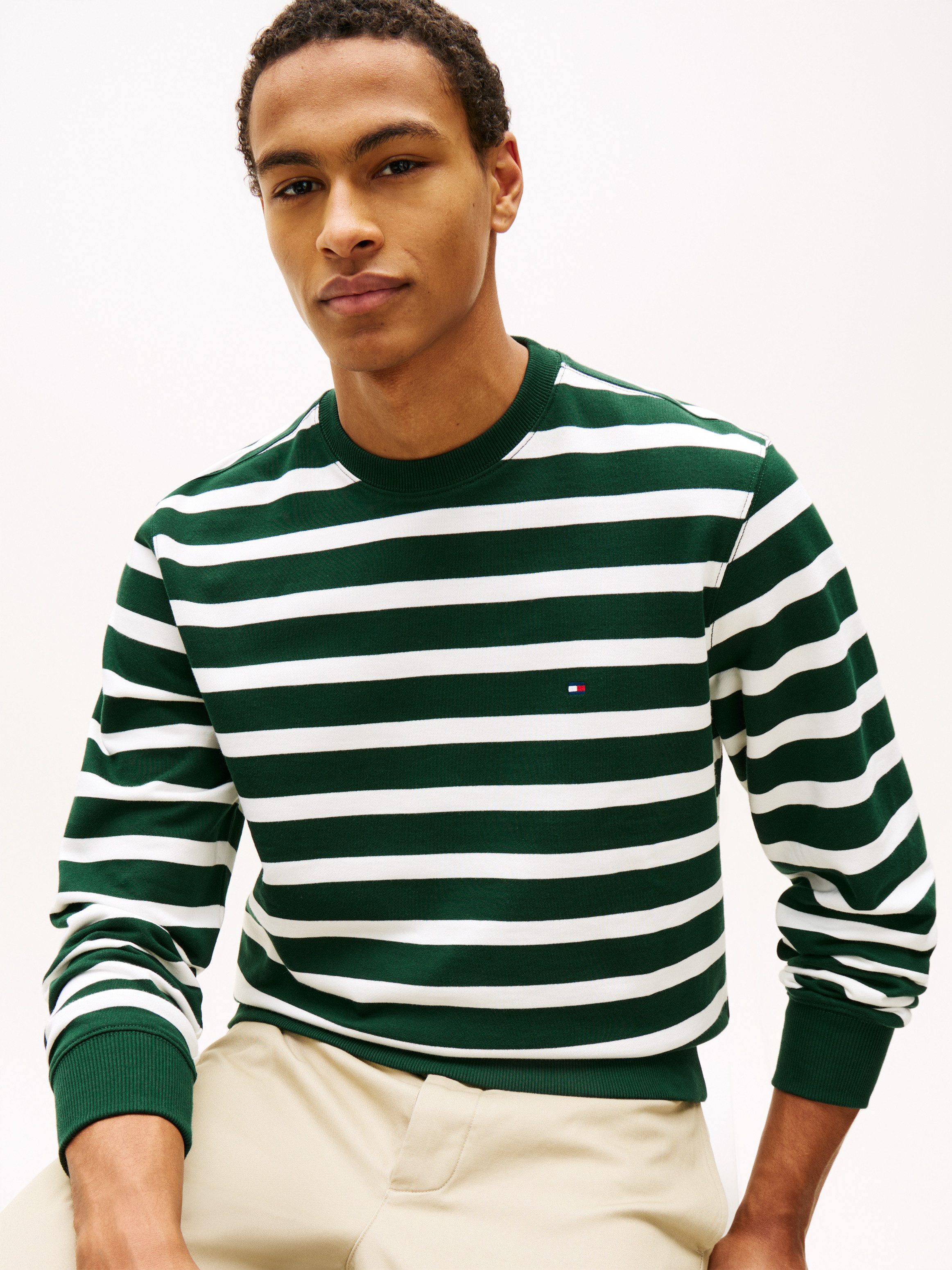 Tommy Hilfiger Sweatshirt TERRY BLOCK Regular fit mit Rundhalsausschnitt