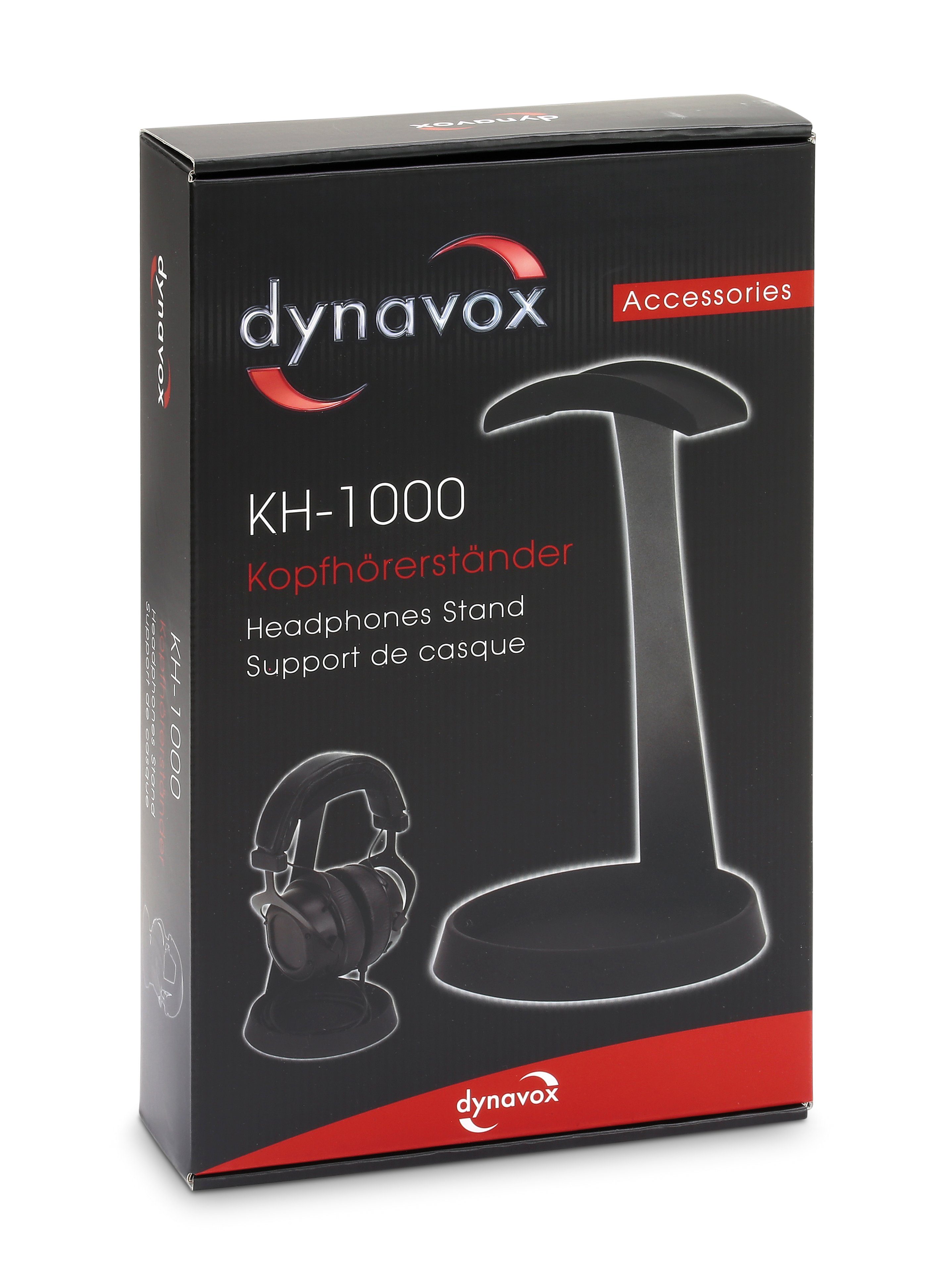 Dynavox Kopfhörerständer KH-1000, (für Gaming-Headsets, Silikon-Auflage, Kabel-Ablage, Metall)