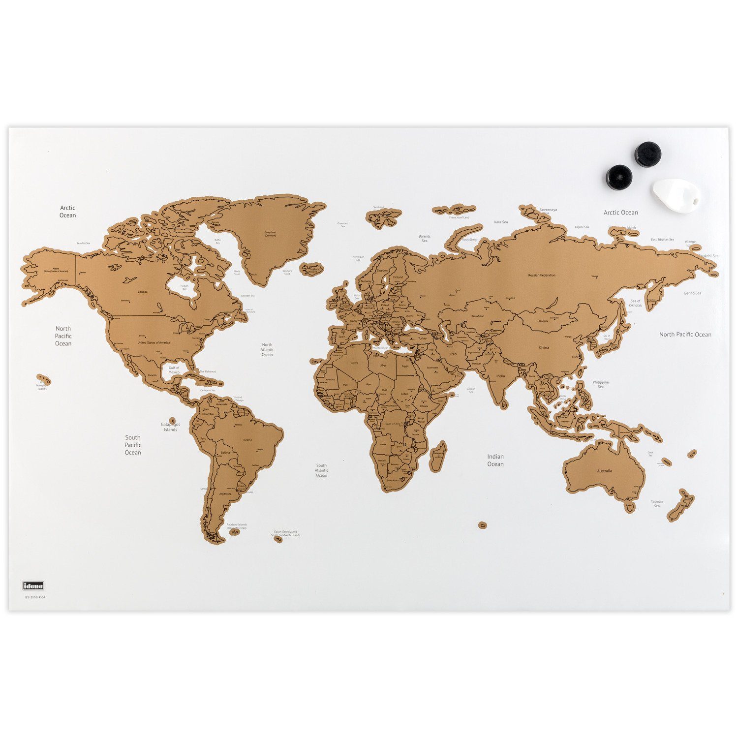 Idena Magnettafel Idena Magnettafel 60x40cm Weltkarte günstig online kaufen