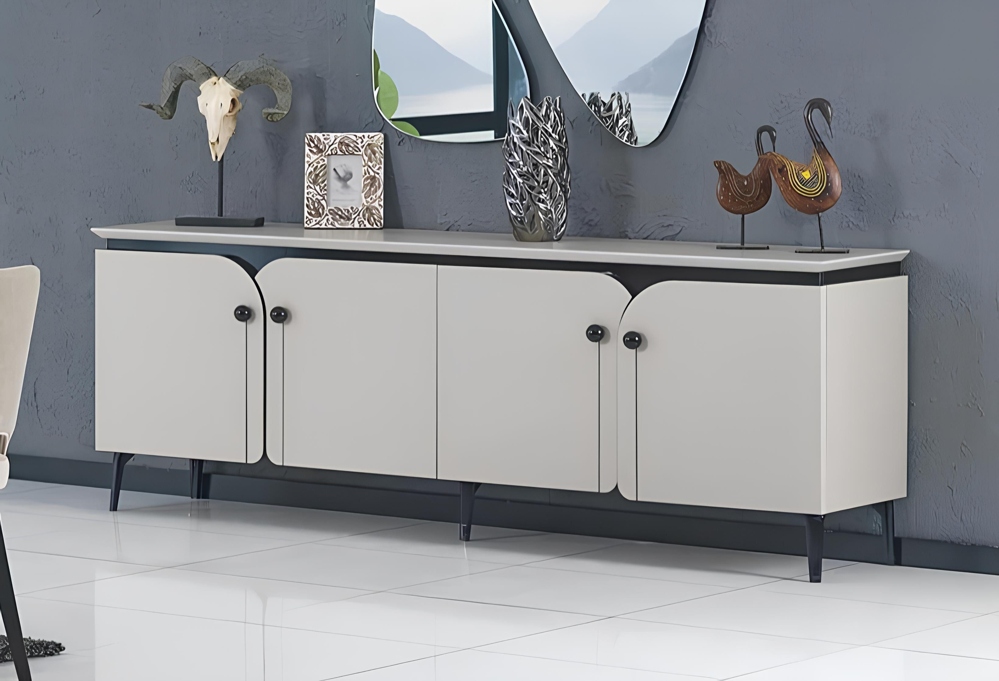Xlmoebel Sideboard Möbelstück mit Ablageflächen, Schubladen und Türen zur Aufbewahrung (Sideboard), Hergestellt in Europa