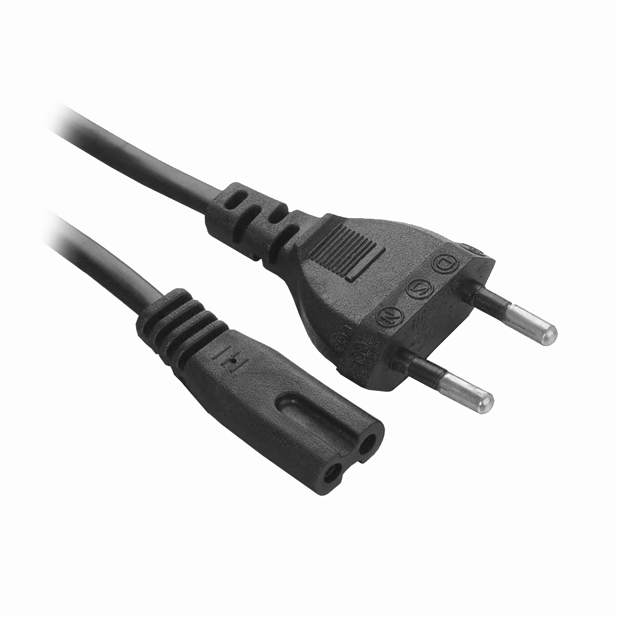 Bolwins H51 Stromkabel Euro Netzkabel Eurostecker auf C7 Buchse Kabel 150cm Stromkabel, Eurostecker Typ C (CEE 7/16, 2-polig), Kaltgerätebuchse C7 (150 cm), 2-adriges EU-Netzkabel für Kaltgeräte