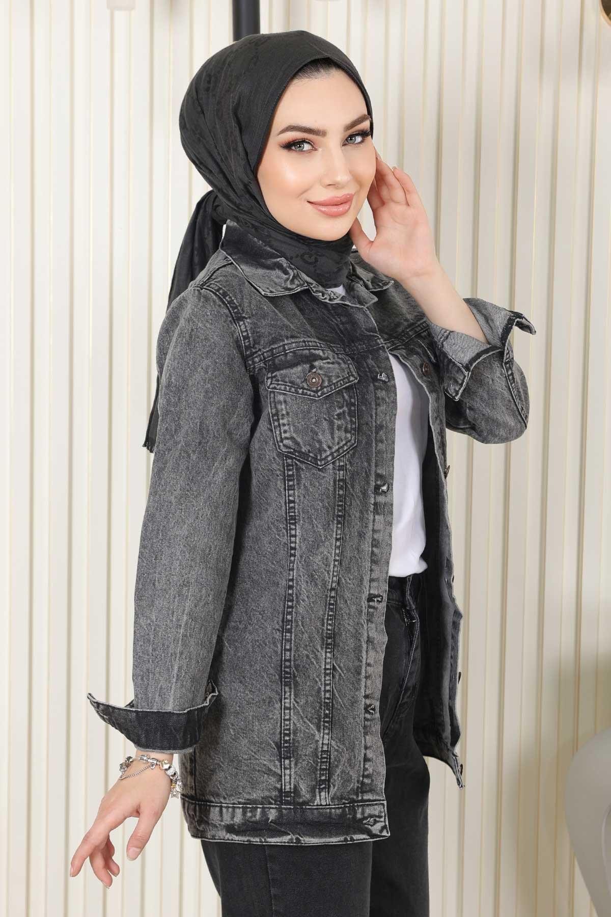 MODAMİHRAM Winterjacke Knopfleiste Jeansjacke günstig online kaufen