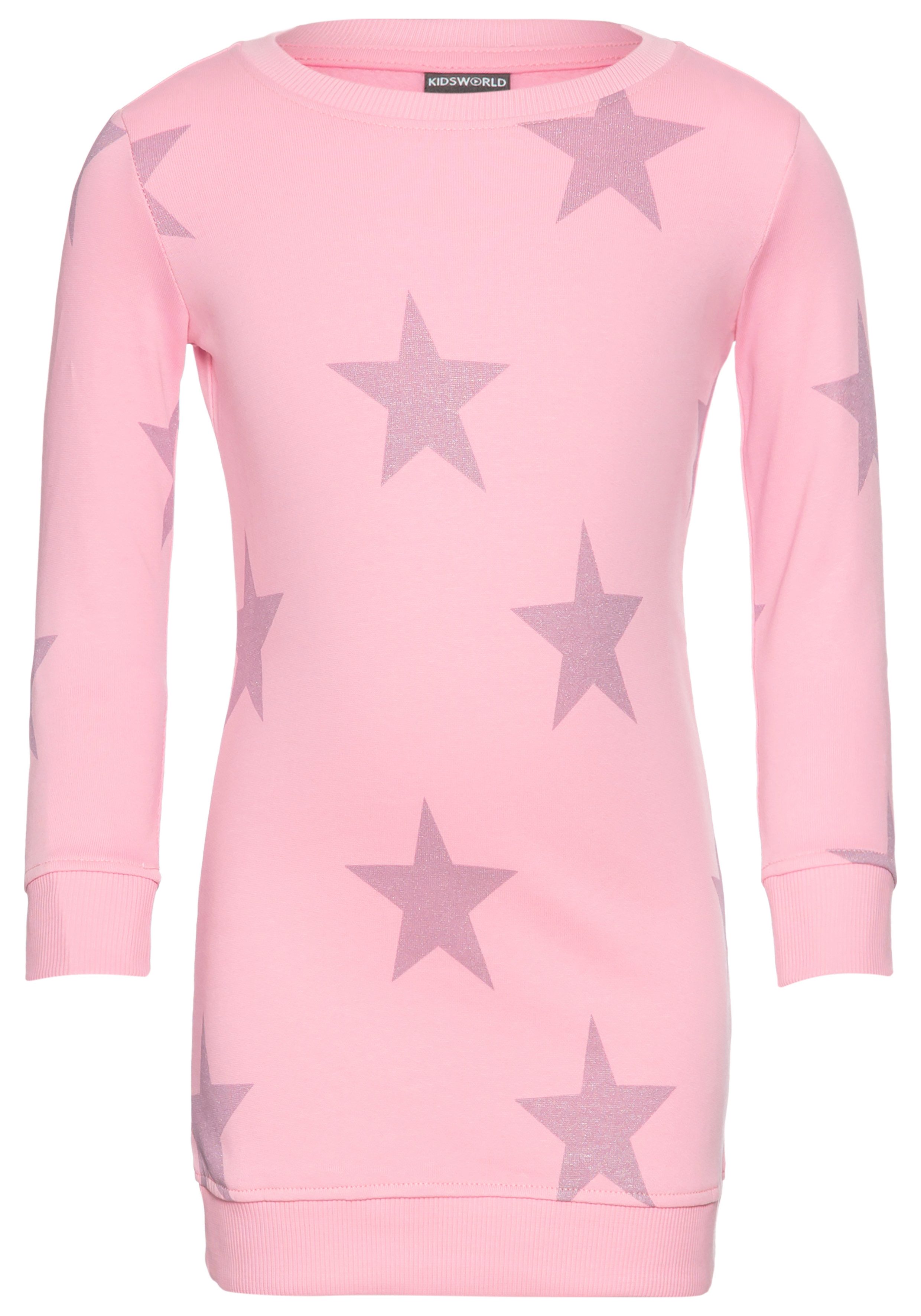 Sweatkleid Sterne-Allover Kleid für kleine Mädchen