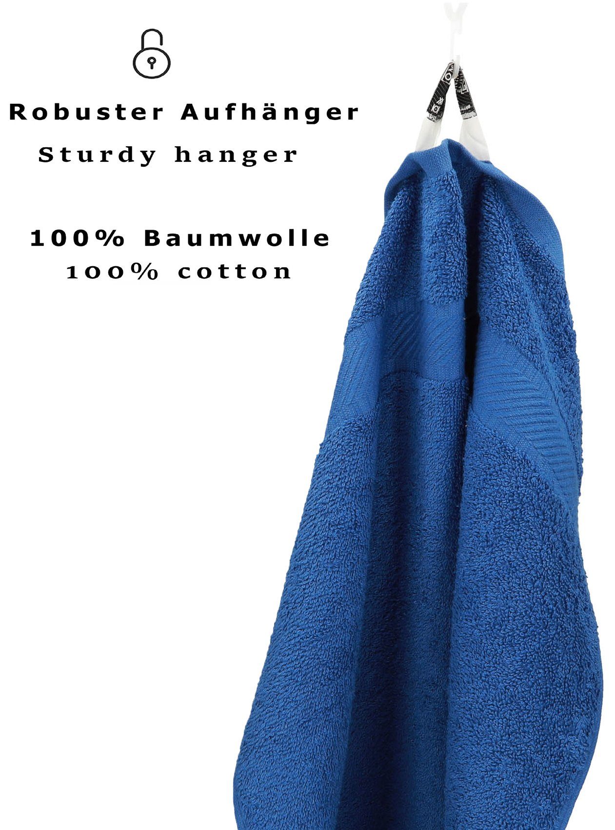 PALERMO 20 Farbe (20-St) Betz blau, 30x50 Stück Größe Baumwolle cm 100% Gästehandtücher