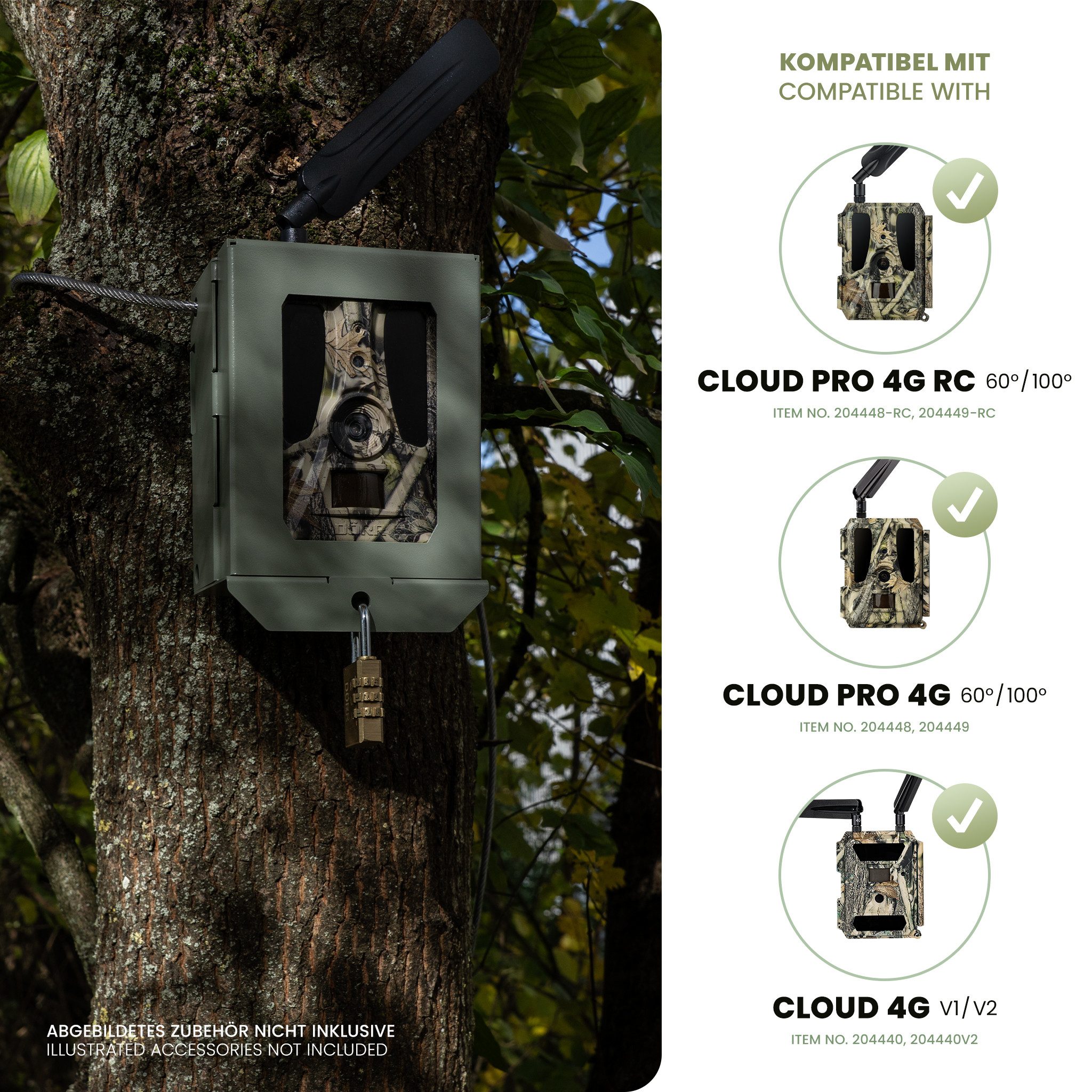 Dörr Überwachungskamera Zubehör Metallschutzgehäuse für Cloud 4G, Pro 4G, 4G Pro RC Wildkamera (Außenbereich, Innenbereich, 2-tlg., Diebstahlschutz, Wetterfest, Rostfrei, Abschließbar, Made in Germany)