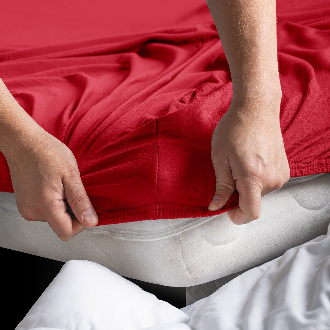 texpot Bettlaken Spannbetttuch Boxspringbett Jerseylaken, Gummizug: günstig online kaufen