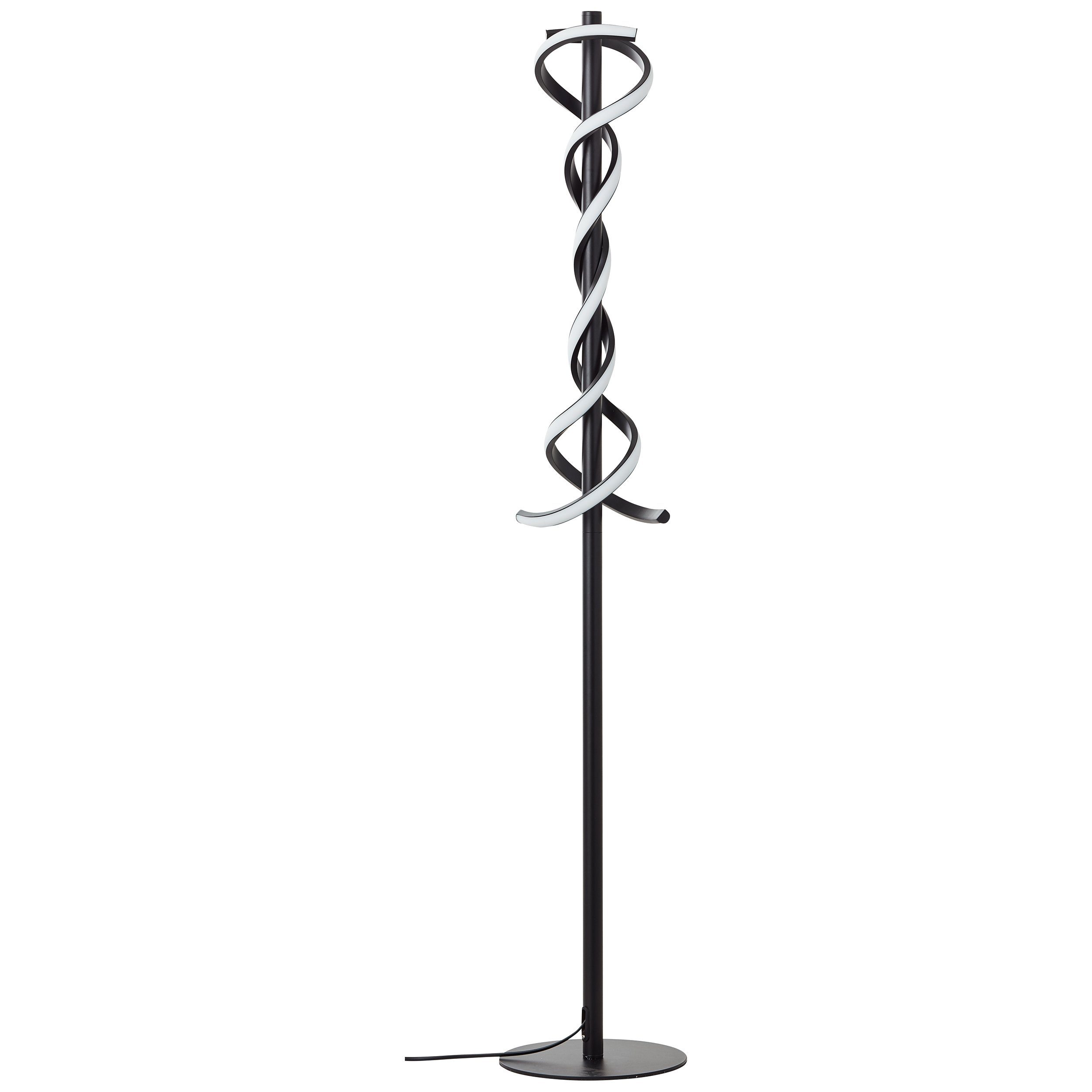schwarz, Brilliant Metall/Kunststoff, Standleuchte 1x LED Amalie, integr Stehlampe Amalie 1,3m LED
