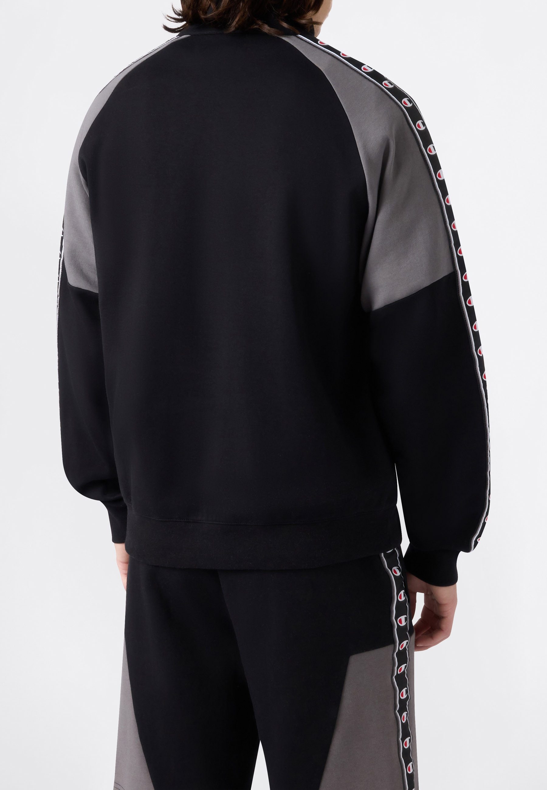 Champion Sweatshirt Sports-inspired Interlock Half Zip Sweatshirt with Tape detailing komfortabler Schnitt, sportlicher Stil, Rundhalsausschnitt