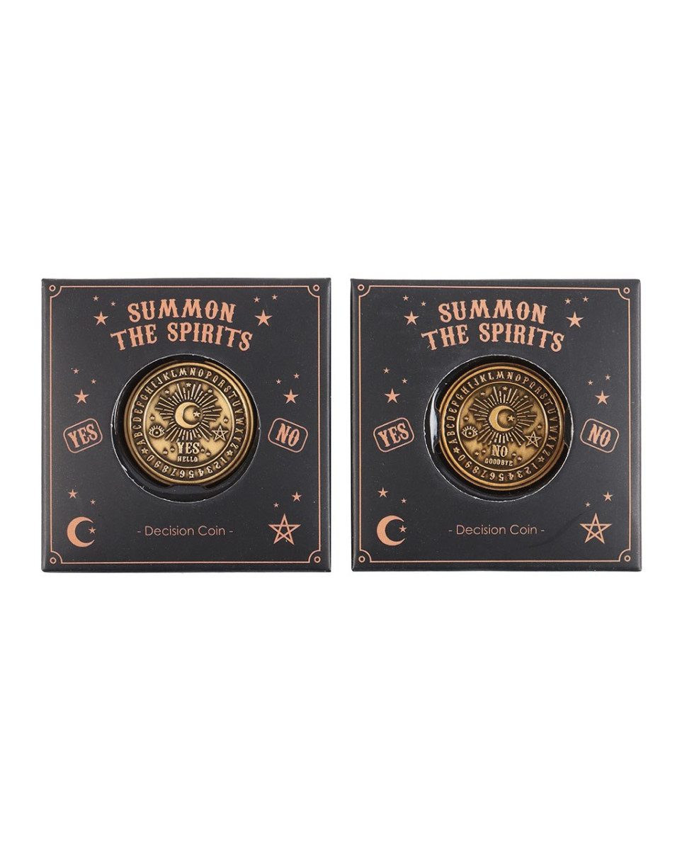 Horror-Shop Dekofigur Wahrsage Entscheidungsmünze Ja/Nein