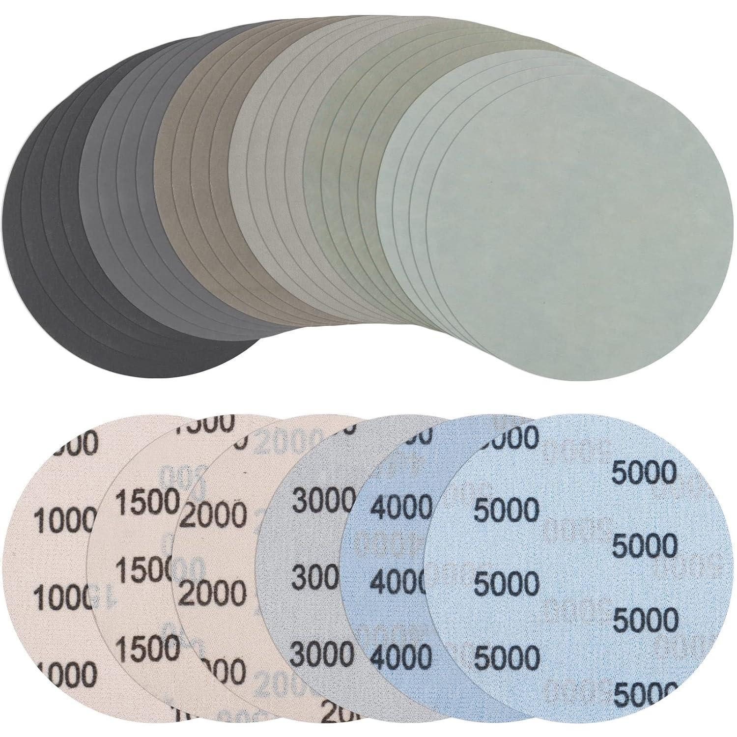 LuxusKollektion Schleifscheibe Schleifpapier 125mm Klett Rund Körnung 1000 5000 Auto 24