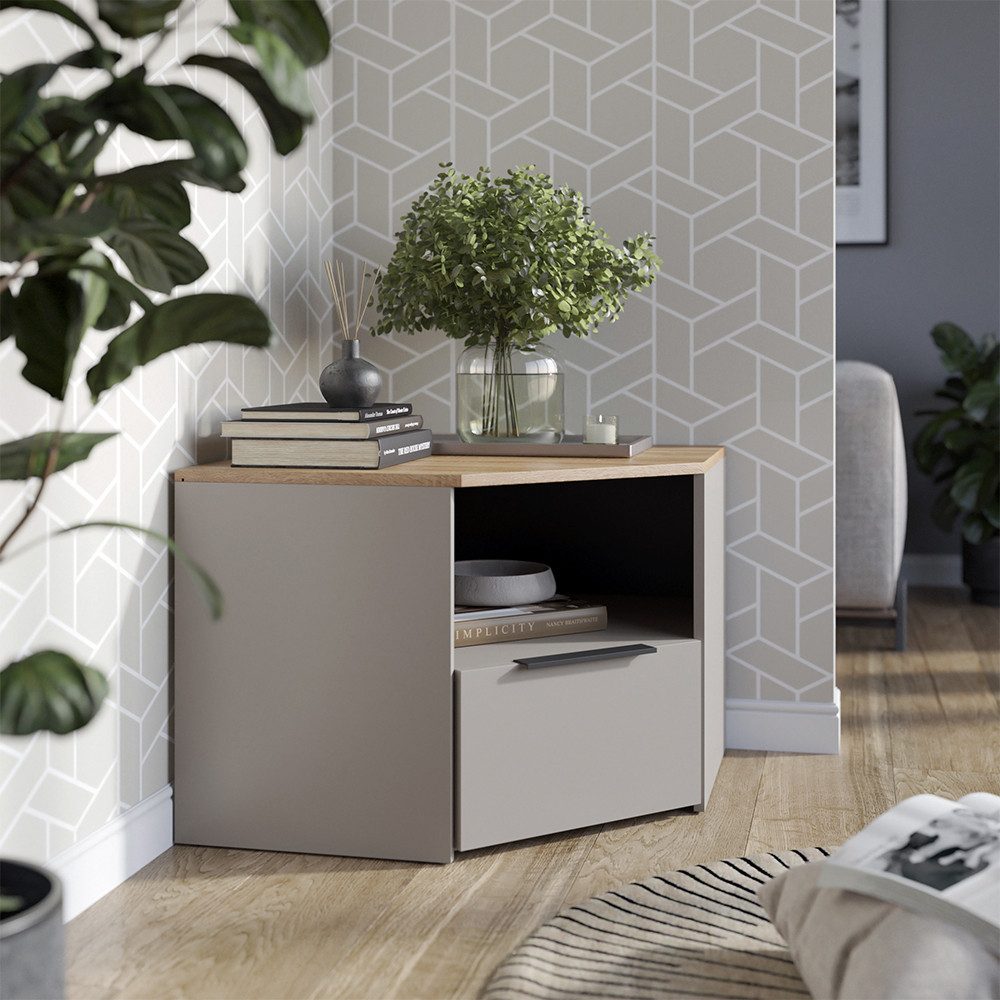 Vicco Lowboard Wido, Greige/Sonoma, 68 x 50 cm (1 St)