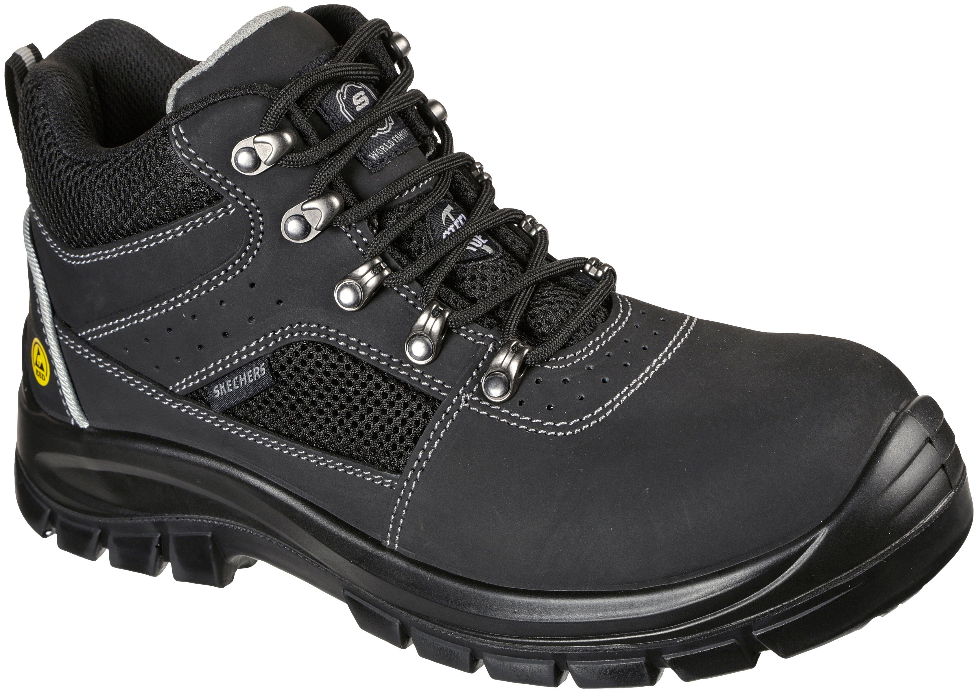 Sicherheitsstiefel elektrisch TROPHUS durchtrittsicher, - P LETIC S1 und Skechers ESD, ableitend bequem