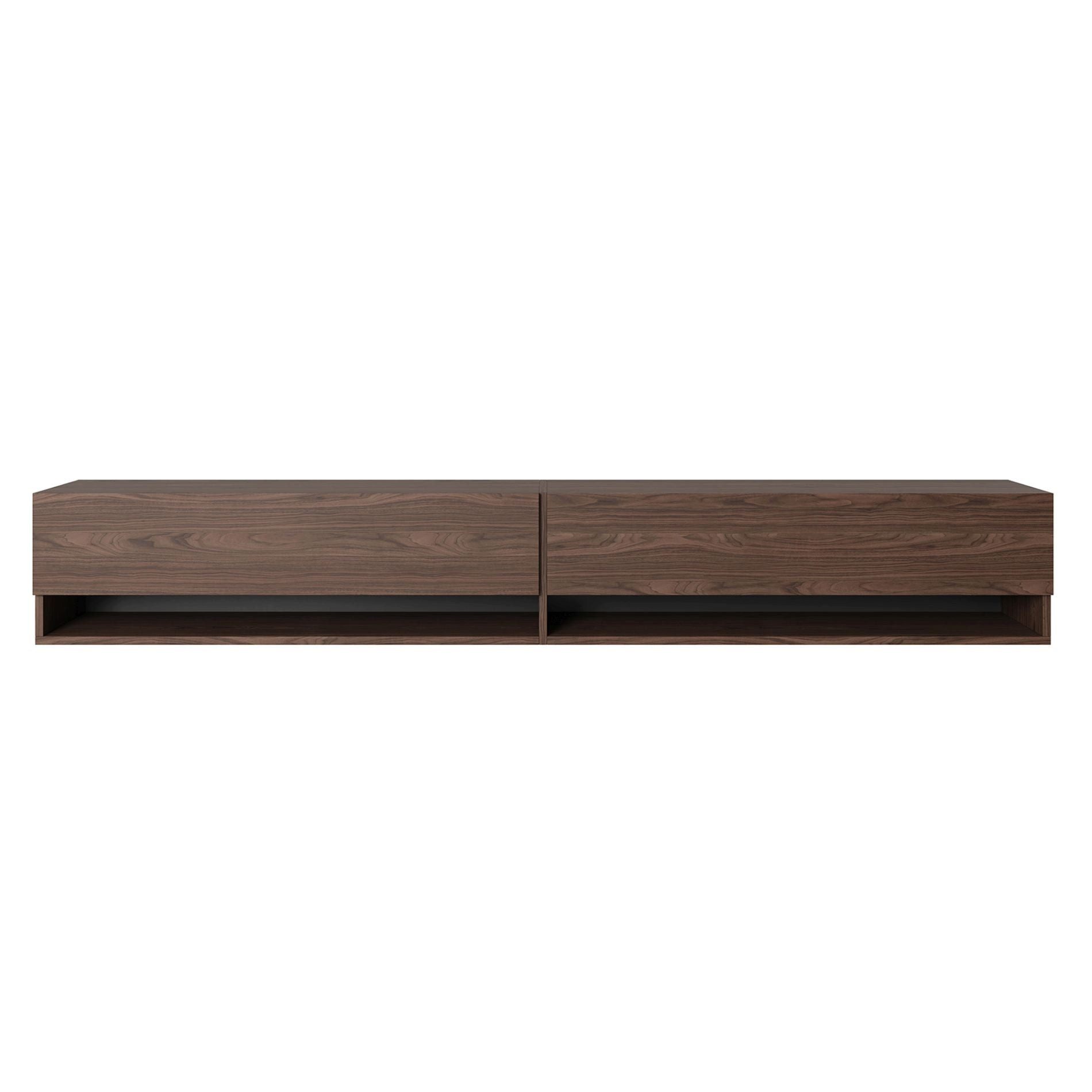 Selsey TV-Schrank MIRRGO hängend, 2-türig mit 2 offenen Fächern, 200 cm