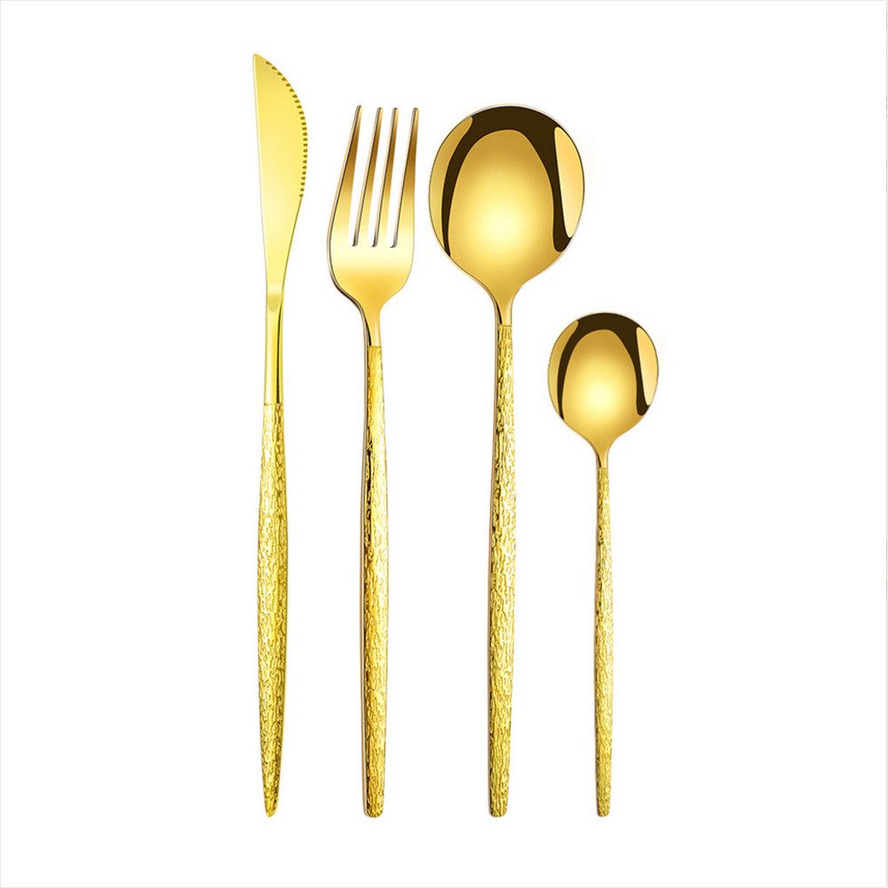 KingLux Besteck-Set Besteck Set für 6 Personen, Messer Gabel Löffel Set 24teilig (24-tlg), 6 Personen, Edelstahl