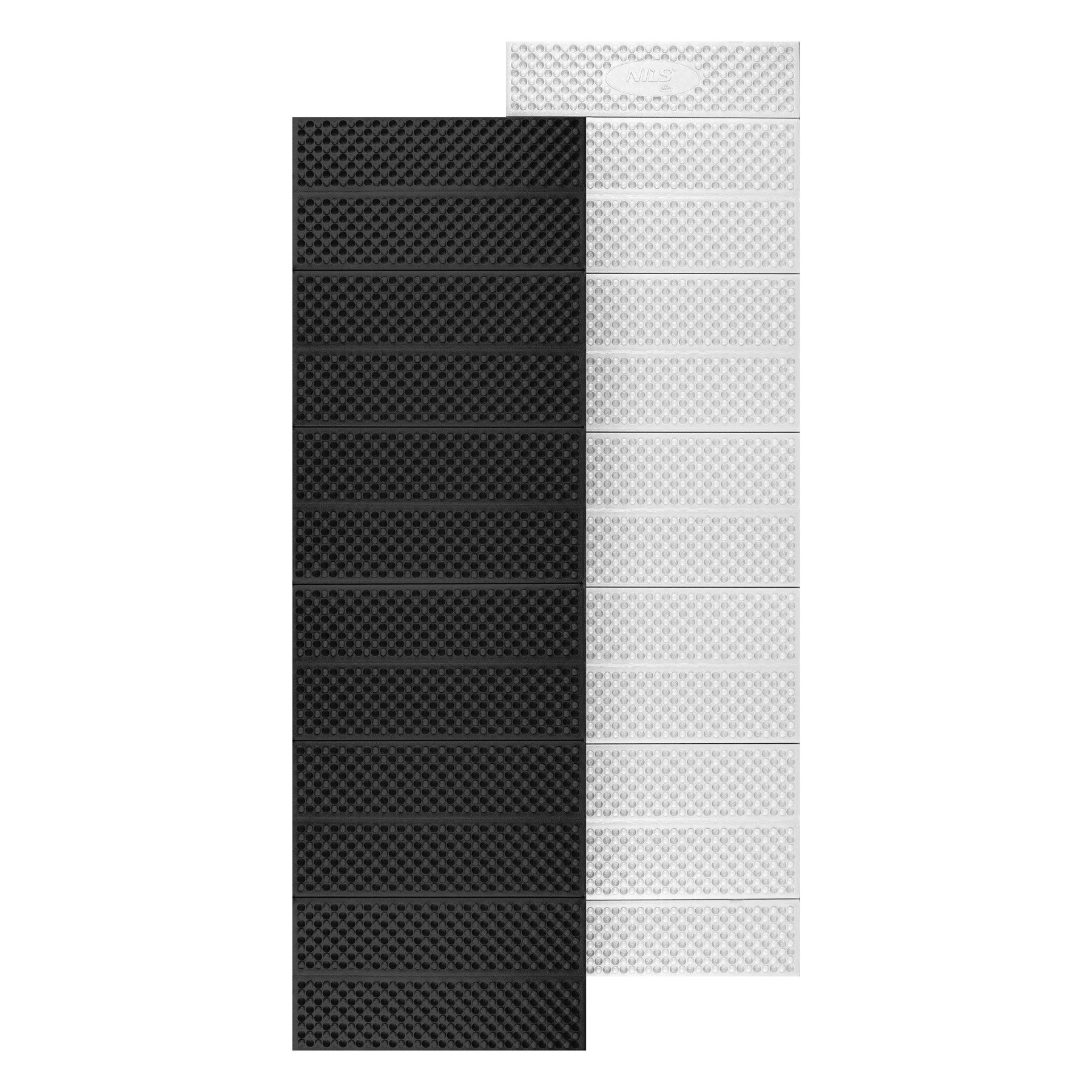 NILS CAMP Isomatte Faltmatte Campingunterlage Trekkingmatte, (Spar-Set, 1-tlg., 195 x 60 x 1,5 cm faltbar), faltbar, wasserdicht, Alu-Beschichtung, R-Wert 2,0