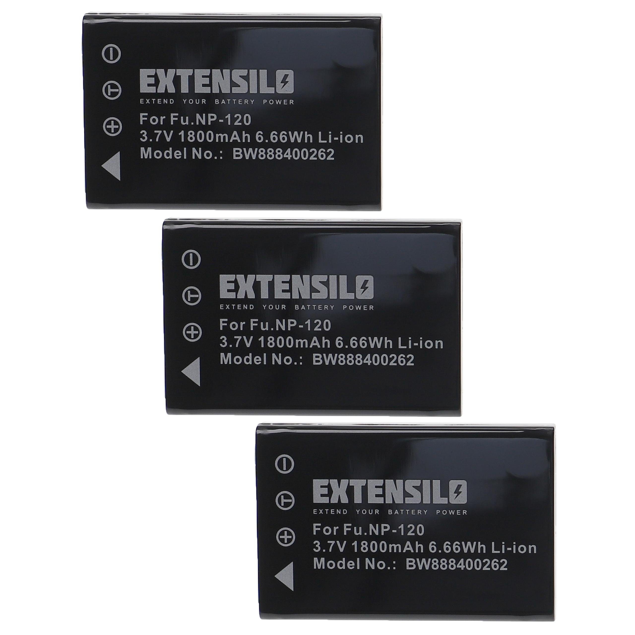 Extensilo passend für Fujifilm FinePix F10, F10 Zoom, F11, F11 Zoom, M603, M603 Kamera-Akku 1800 mAh