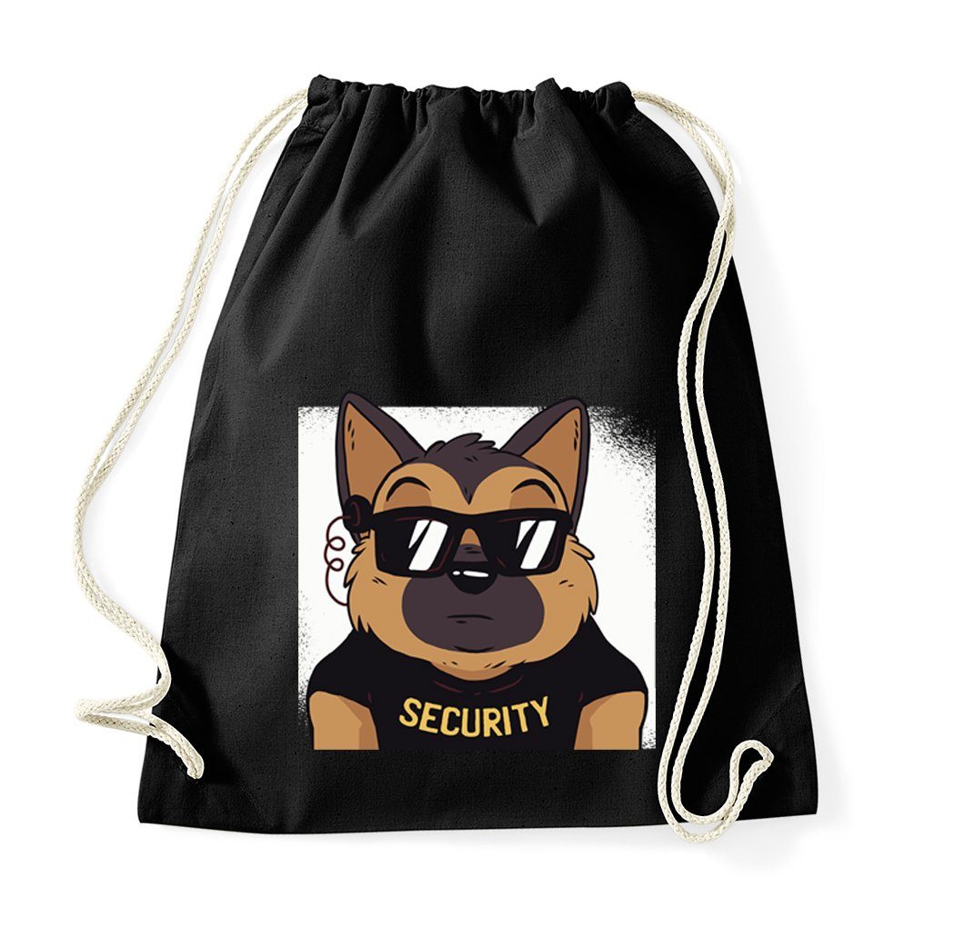 Youth Designz Turnbeutel Hund Security Baumwoll Tasche, mit trendigem Motiv