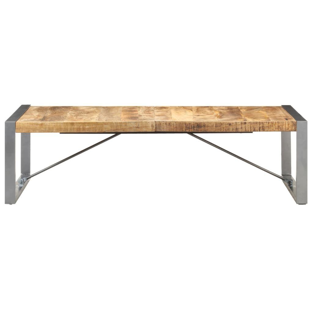 vidaXL Couchtisch Couchtisch 140x70x40 cm Raues Mangoholz Grau (1-St) | Grau