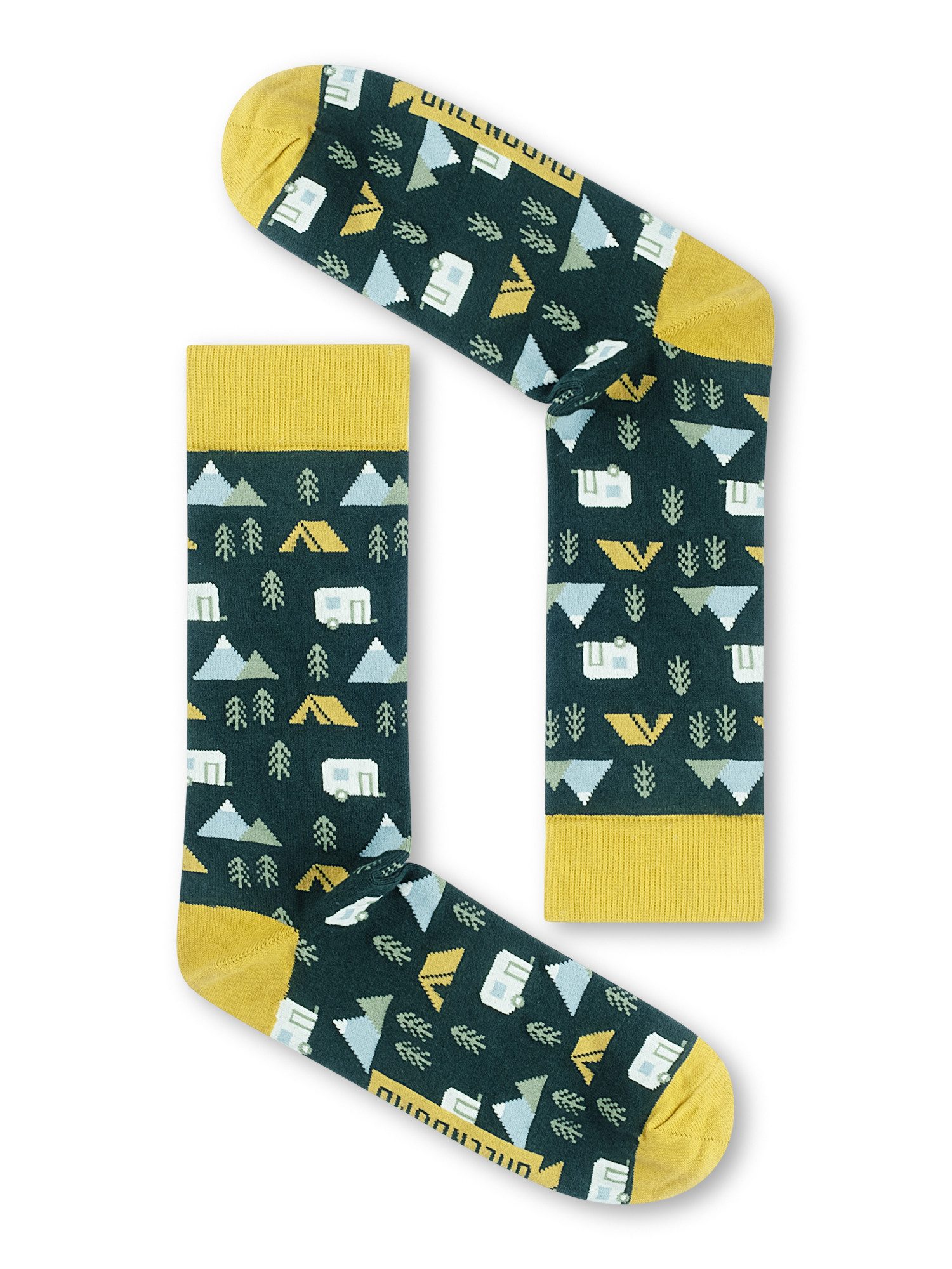 GreenBomb Socken Socks Caravan Camp Bio-Baumwoll-Mix, Polyamid, Elasthan, kreative Designs