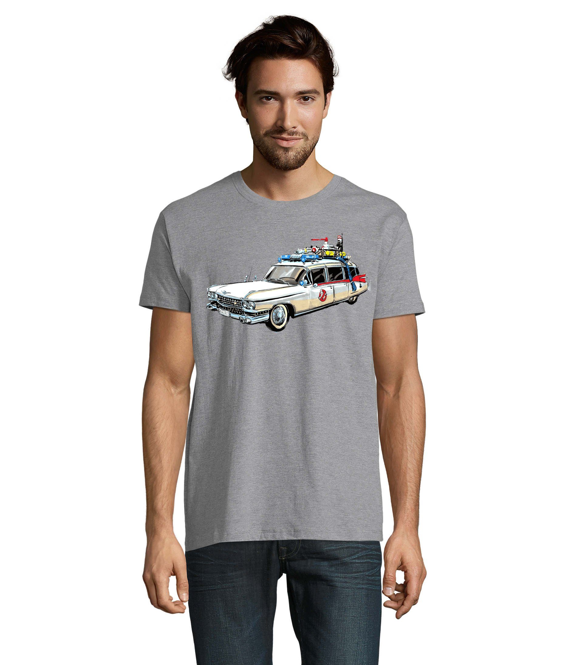 Cars & Ghost Film Geisterjäger T-Shirt Grau Blondie Geister Herren Auto Ghostbusters Brownie