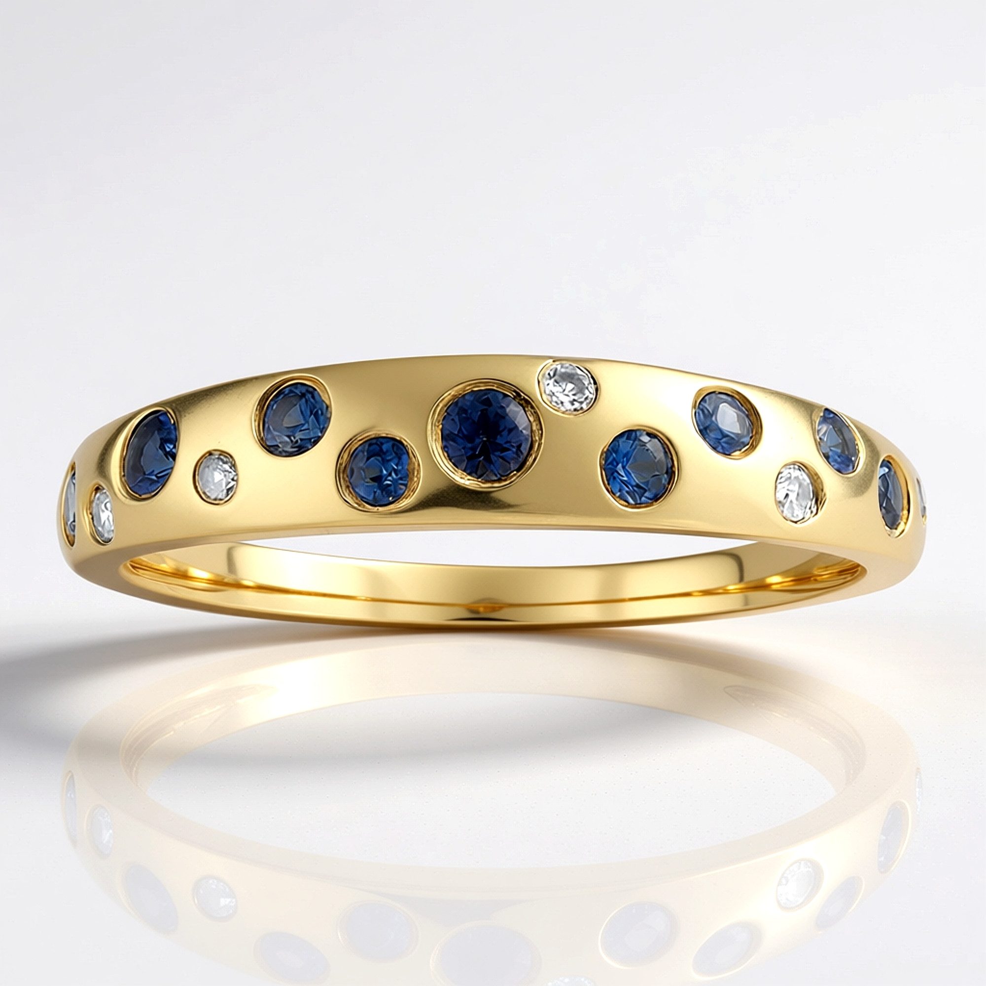 Cavill Goldring Cavill 9 Karat Goldring mit 0,3 ct blauen Ceylon-Saphiren, Damen (1-tlg)