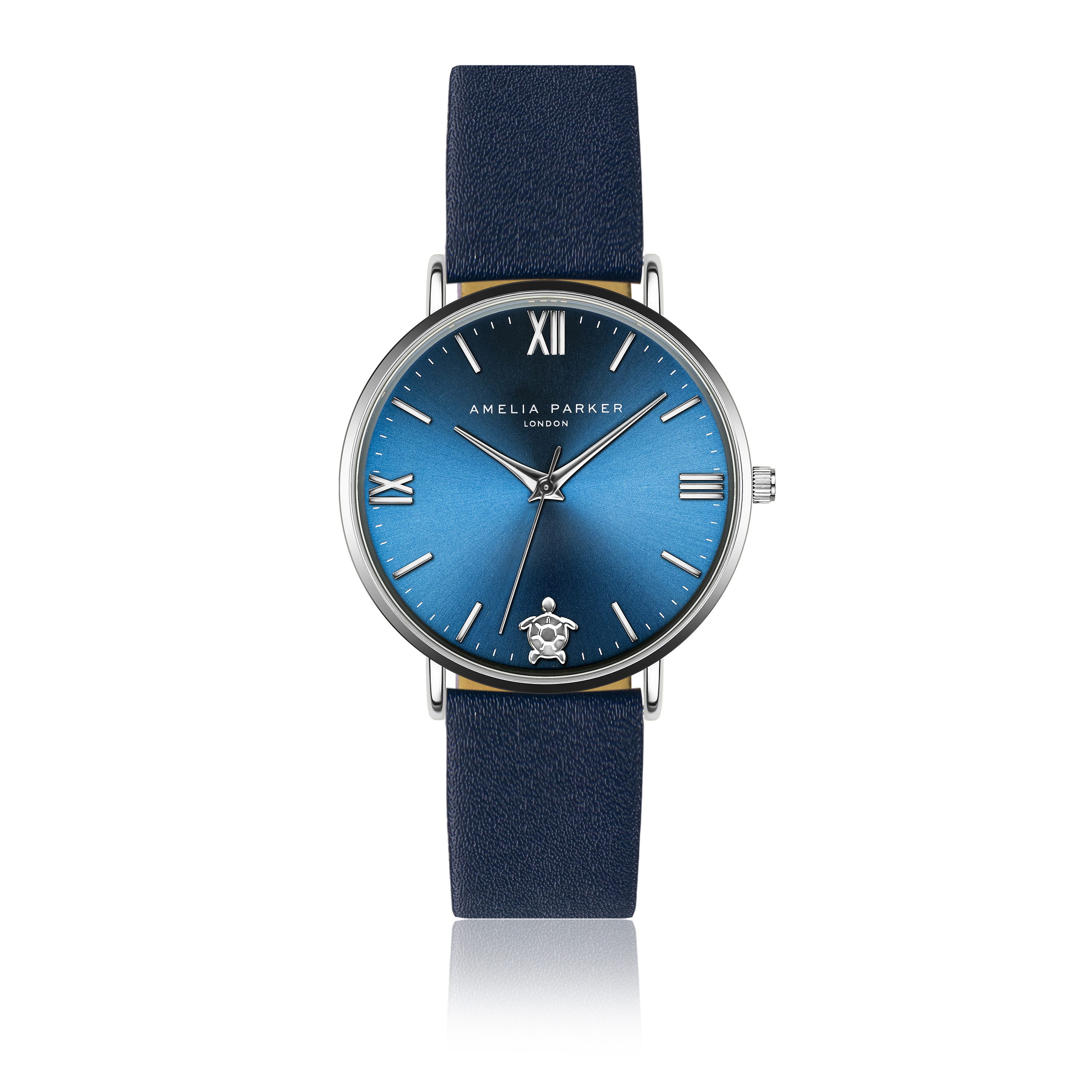 AMELIA PARKER Quarzuhr AG3-S128S Blue Lagoon Blue Flat smooth