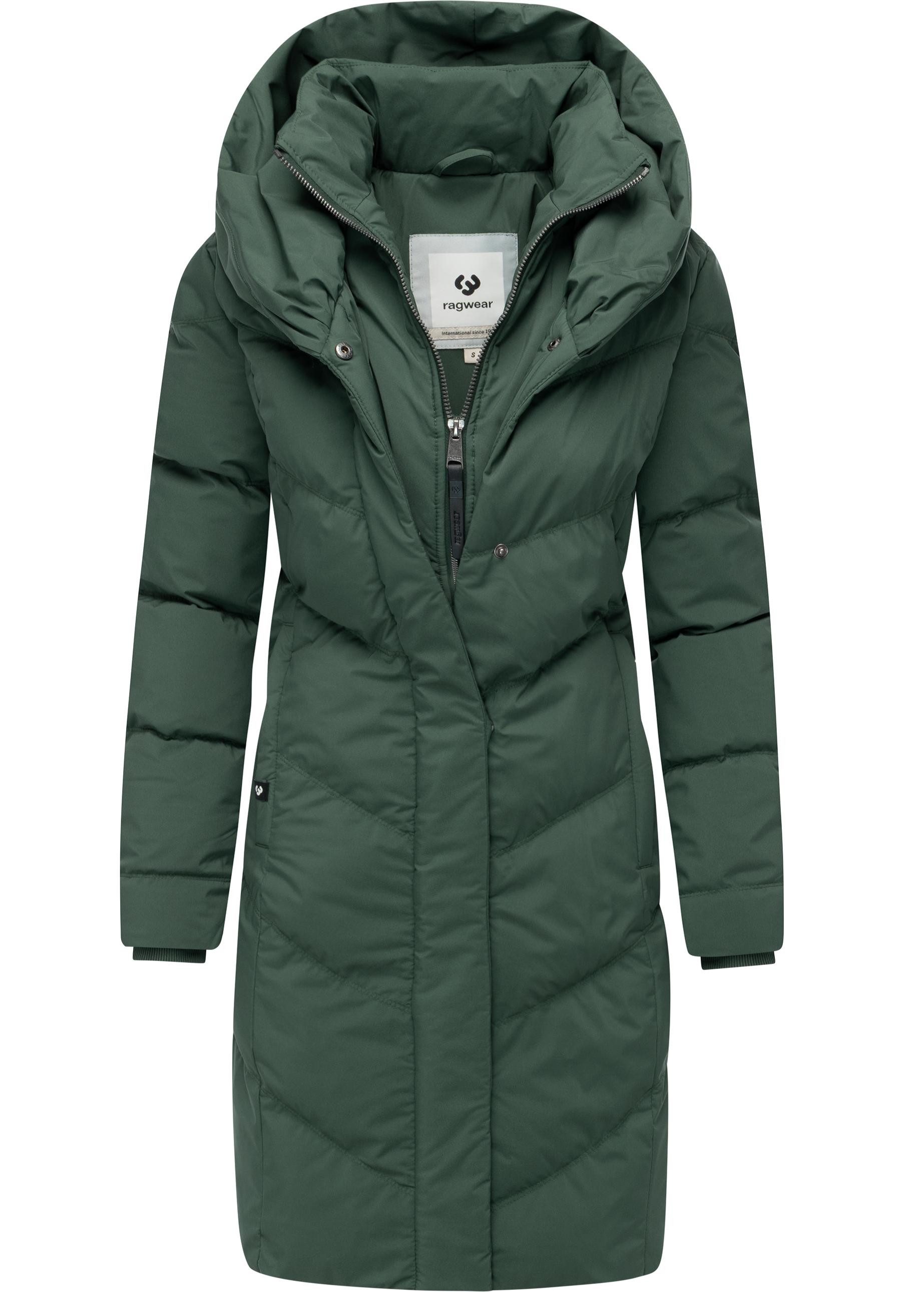 Ragwear Steppmantel Natalka Soft YOUMODO Warmer Wintermantel mit hohem Kragen und Kapuze