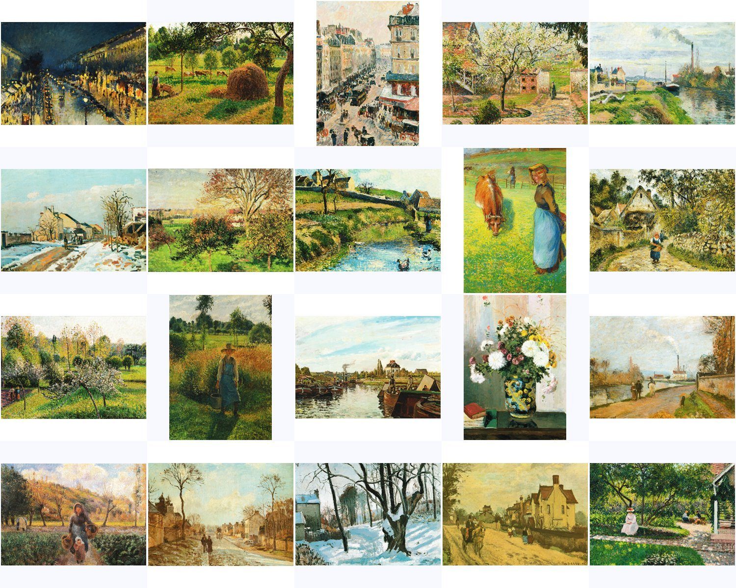 Postkarte Kunstkarten-Topseller-Set Camille Pissarro