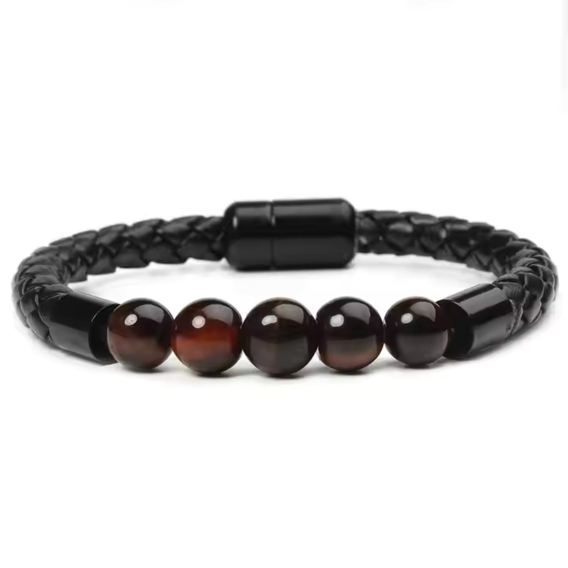 Ella Eisvogel Lederarmband Naturstein Armband Tigerauge großer Herren-Armsc günstig online kaufen