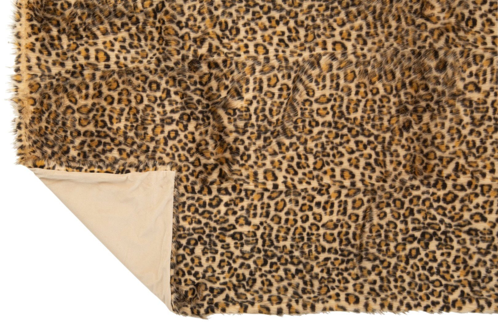 Wohndecke Kuscheldecke Leo mit Leopardenmuster braun beige 130 x 180 cm, MF – Bild 4 von 5