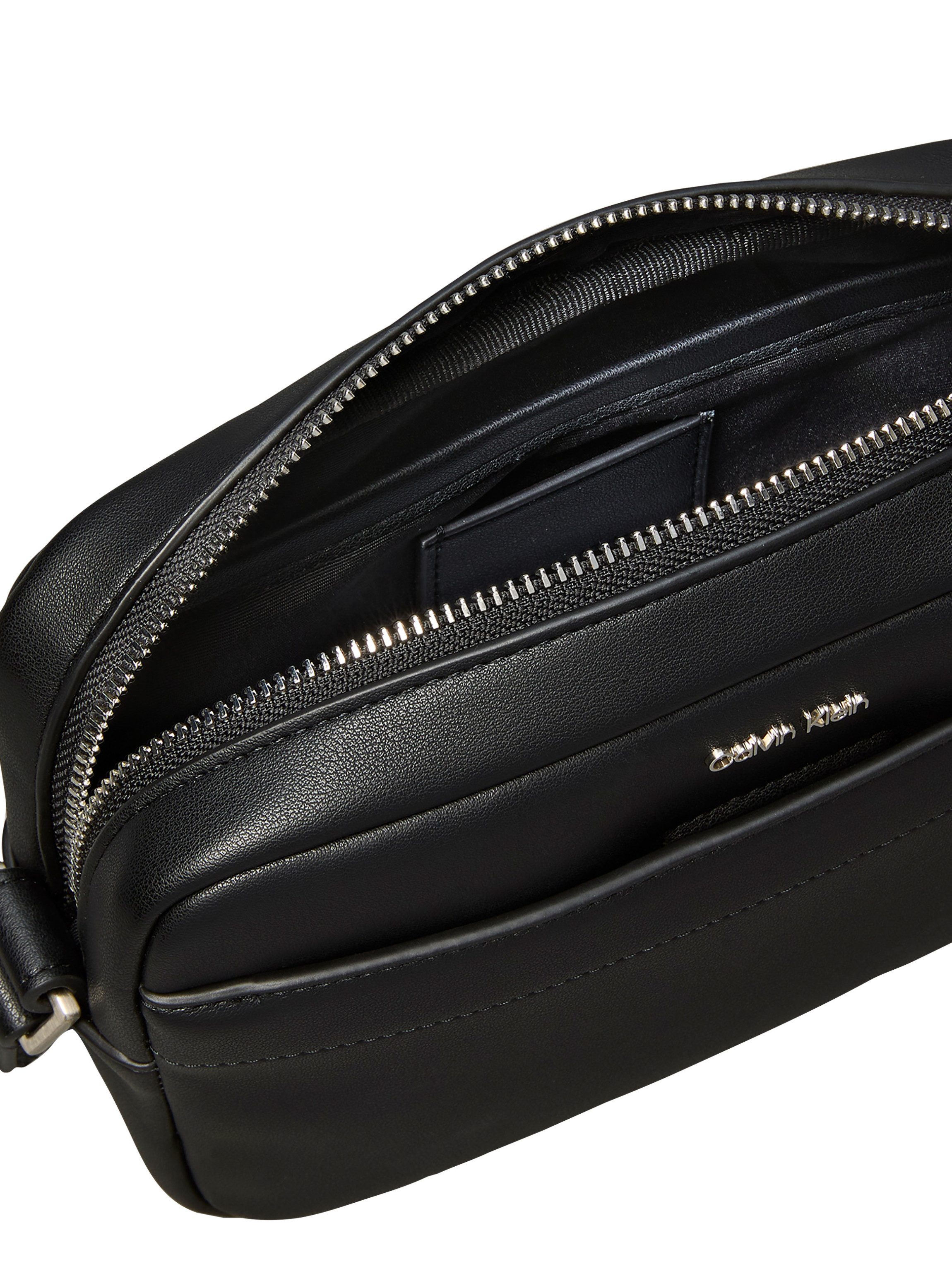 Calvin Klein Kulturbeutel RAISED POUCH W/ HANDLE, Unisex Minibag, Hygienebeutel mit praktischer Handschlaufe