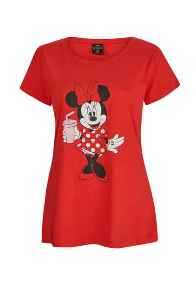 Disney Minnie Mouse T-Shirt Minnie Mouse T-Shirt Damen Oberteil Rot