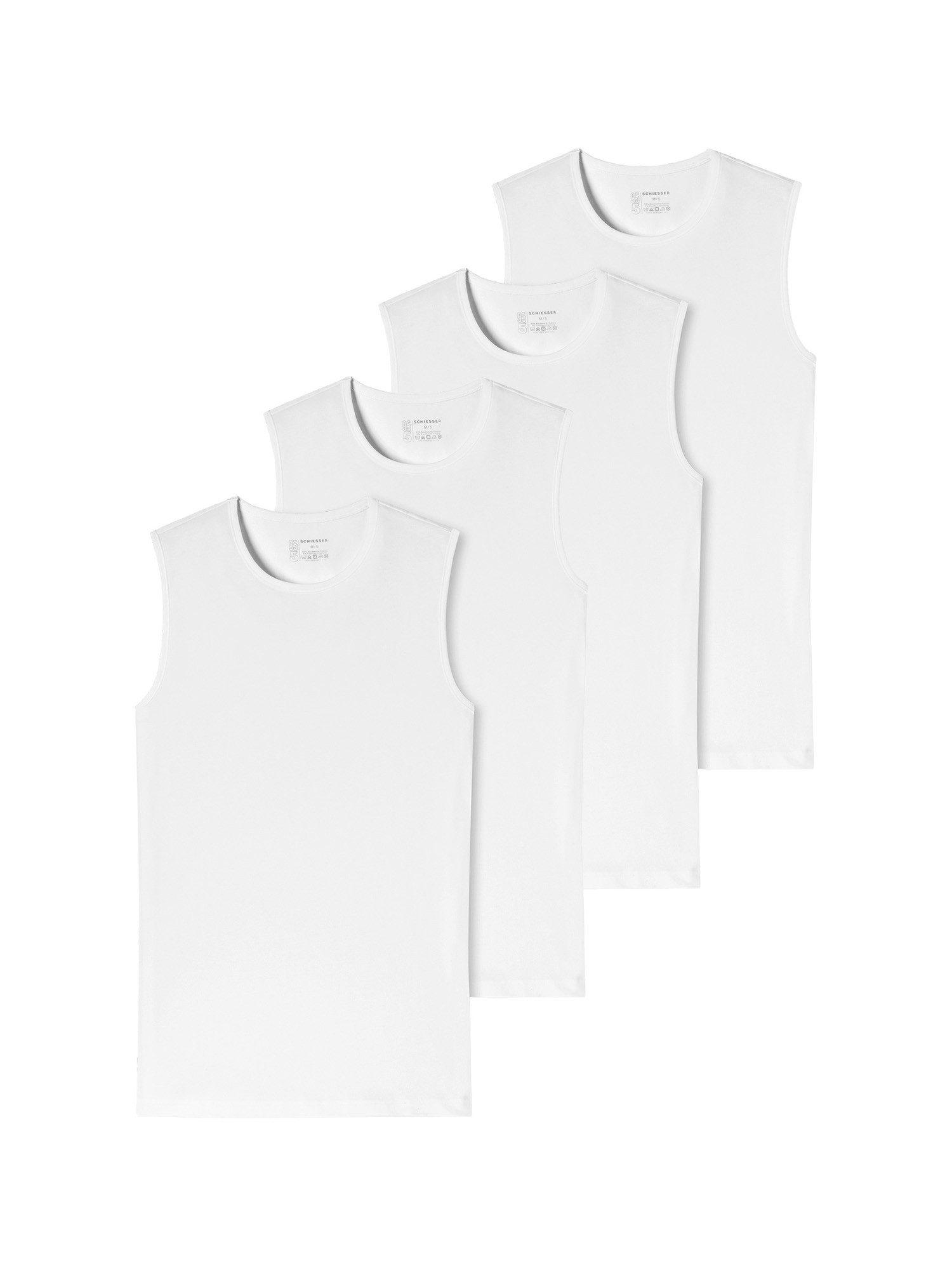 Schiesser Tanktop 95/5 (4-tlg) Tank-top unterhemd günstig online kaufen