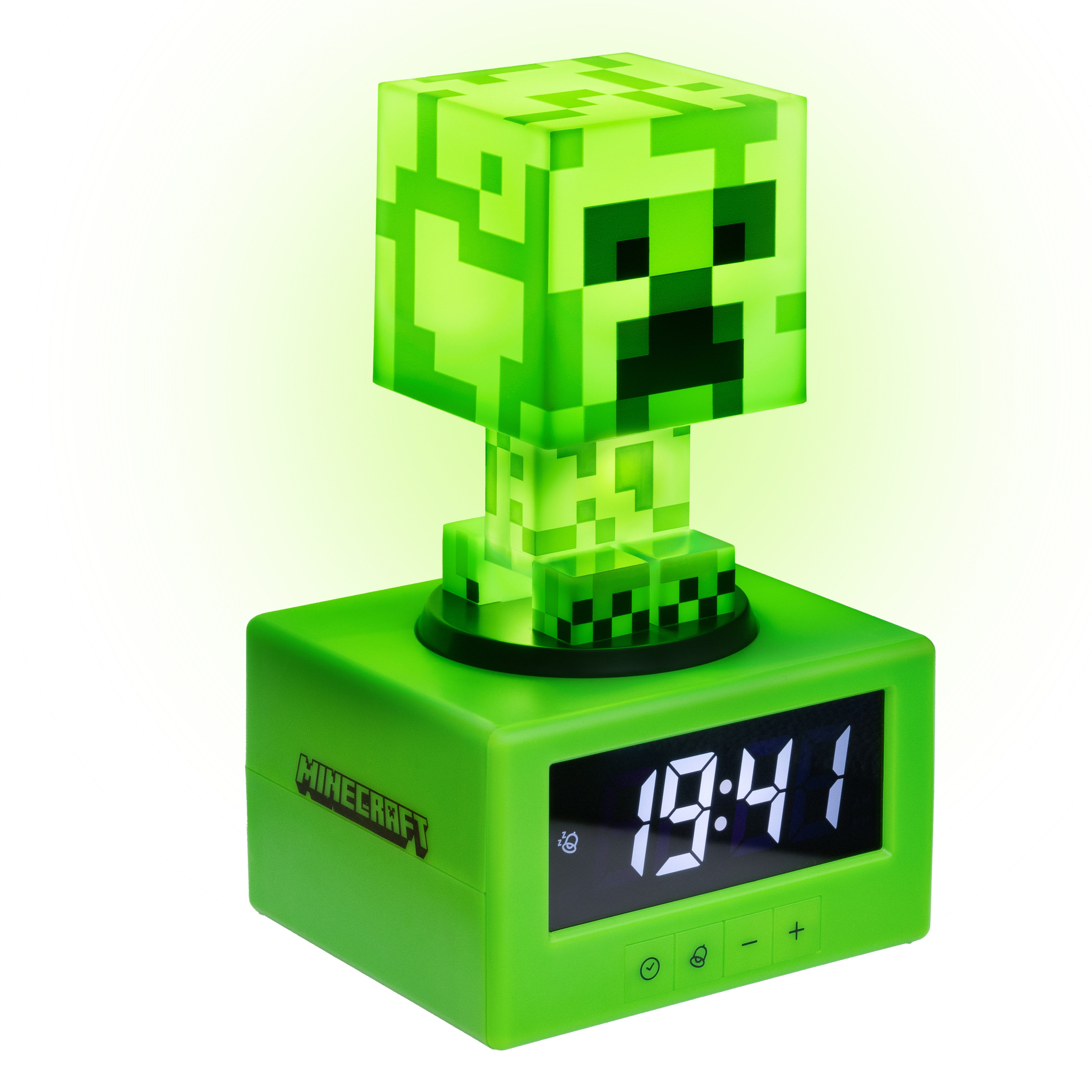 Paladone Kinderwecker Minecraft Creeper Wecker - Offiziell Lizenziertes Icon Nachtlicht spielt iconische In-Game Sounds