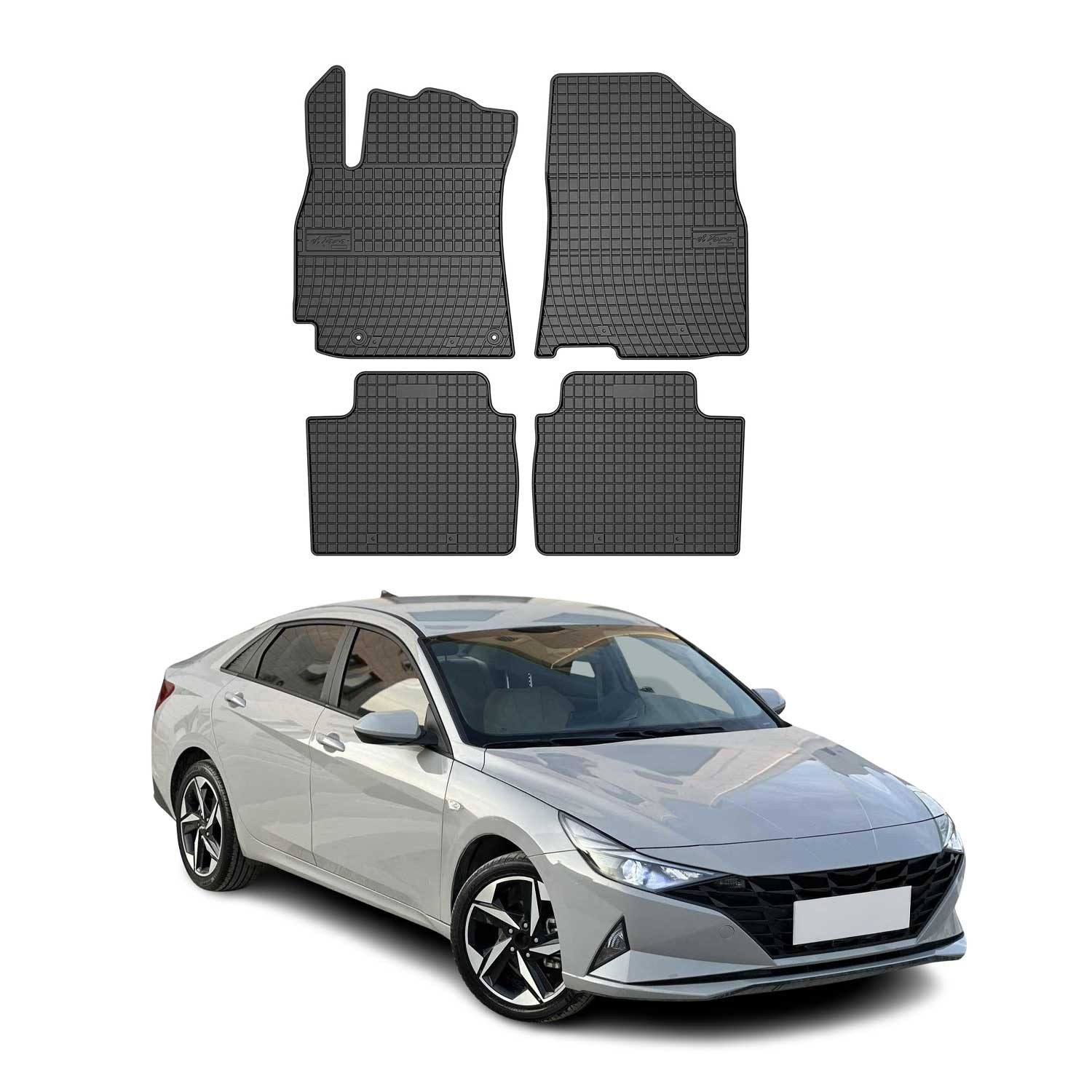 OMAC Auto-Fußmatten Fußmatten für Hyundai Elantra 2020-2025 Automatten Schwarz 4tlg (4 St), für Hyundai Elantra 2020-2025 Hyundai Elantra 2020-2025, Antirutsch,Wasserfest,Einfache Installation