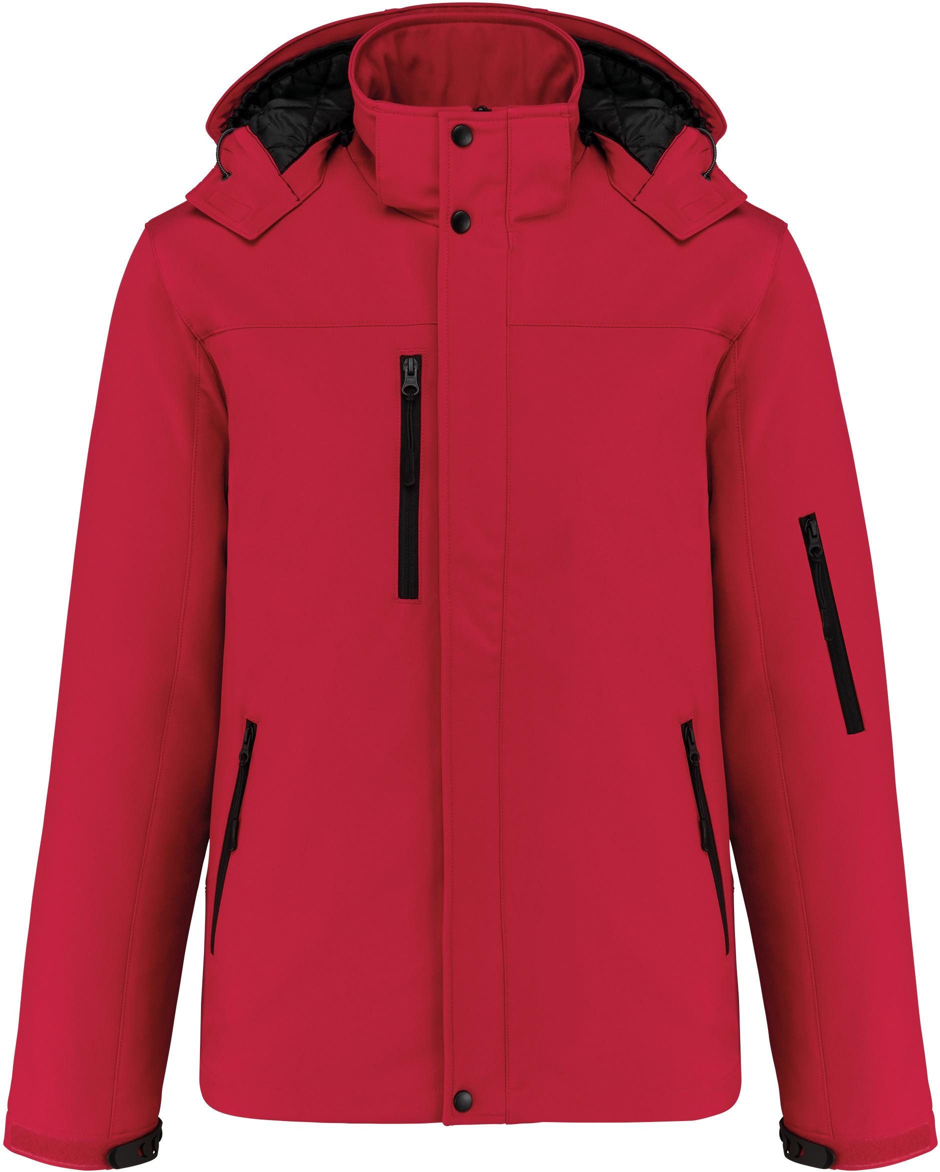 Kariban Outdoorjacke Herrenparka Softshell wattiert mit Kapuze